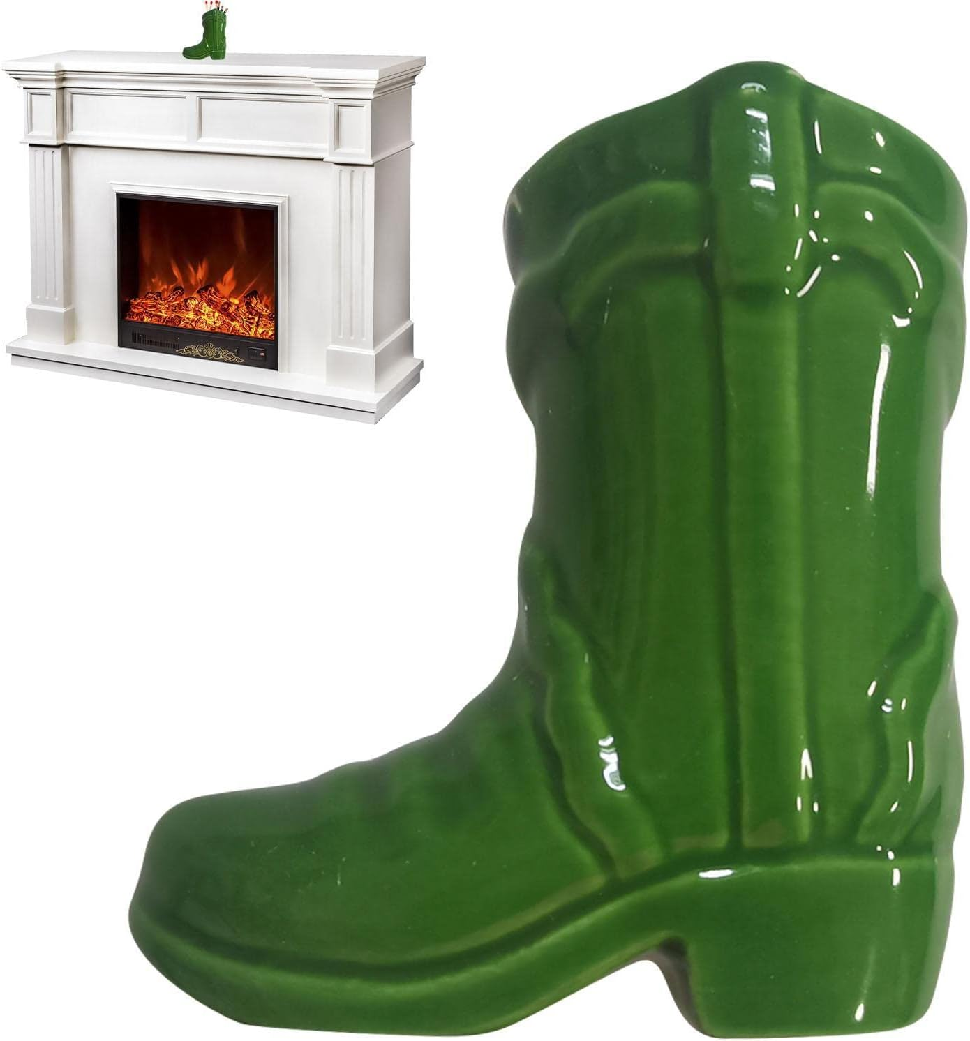 Boot Matchstick Holder - Long Match Sticks Holder - for Candle Fireplace Kitchen Long Match Stick Holder with Bottom Igniter Borato - Bright White (New Color) image number 6