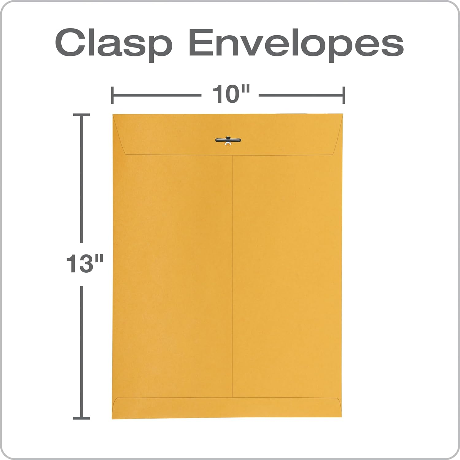 Quality Park 10 X 13 Clasp Envelopes, Gummed, Moisture-Activated Adhesive for Permanent Secure Seal, 28 Lb Paper, Brown Kraft, 100/Box (QUA37897) image number 4