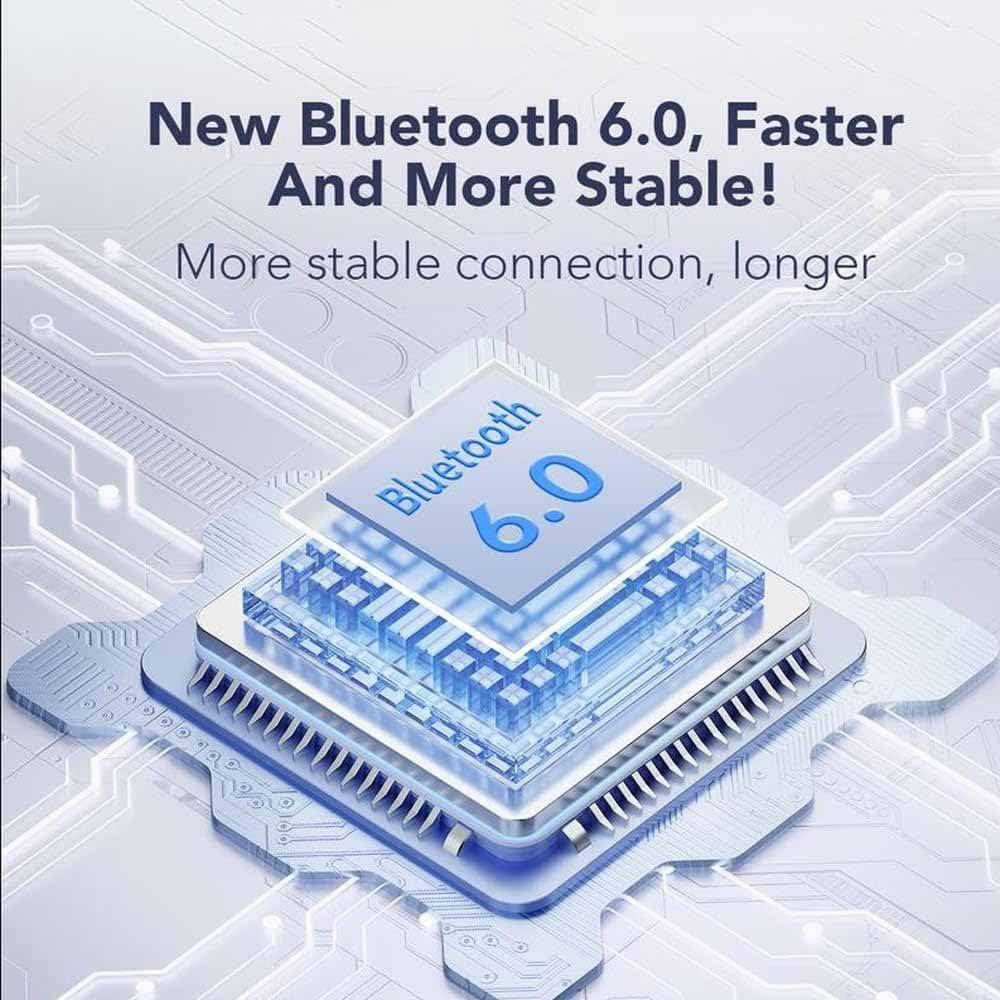 NE20 Earbuds, Bluetooth 5.4 LED Display High Fidelity Waterproof Wireless Earphones, Bluetooth Earphones, 48H Battery, IPX6 Waterproof & AI Translation, for Travel Business (Black,1Pc) image number 6