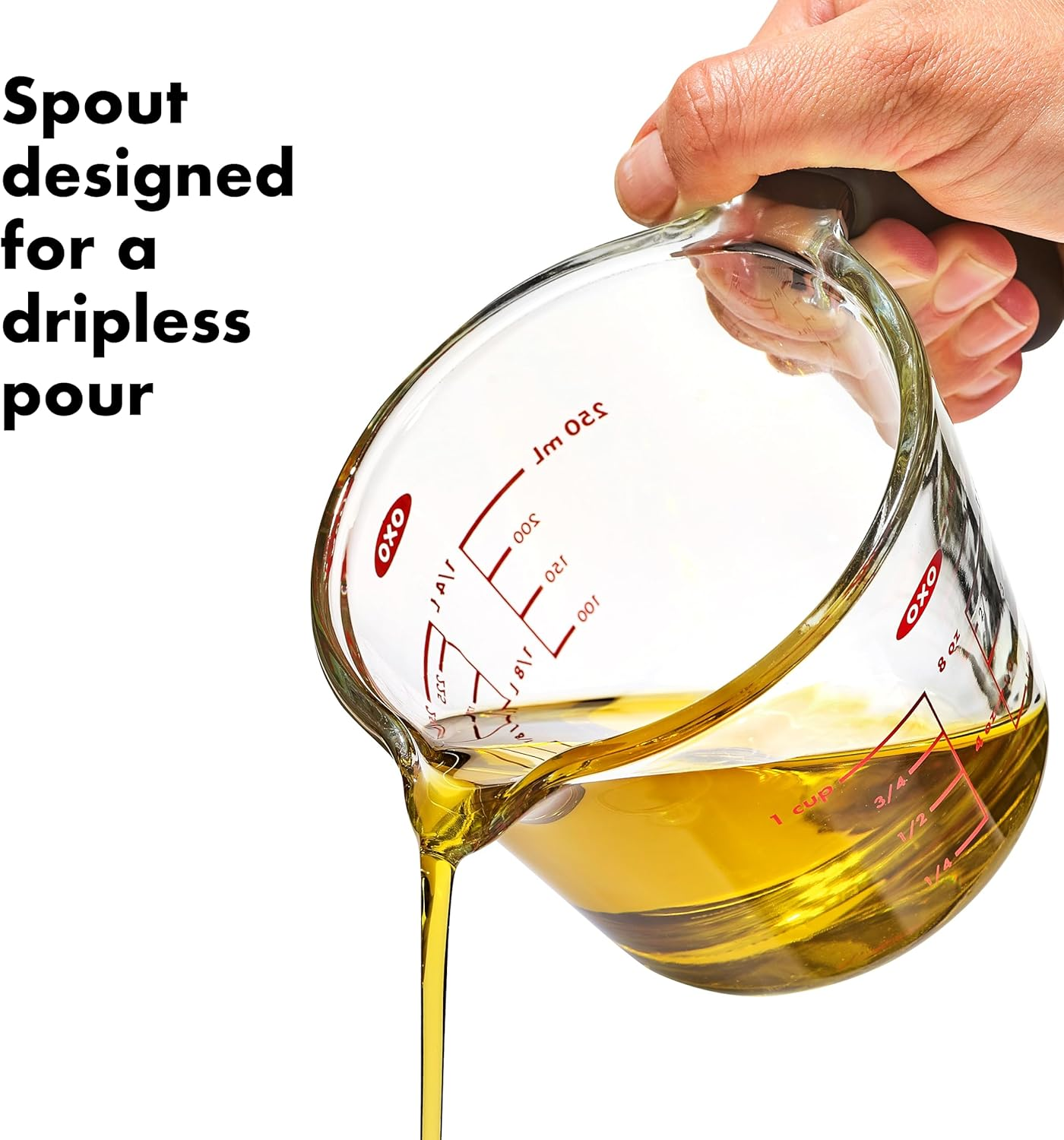 OXO Good Grips Glass Measuring Cup, 1 Cup / 250 Ml image number 3