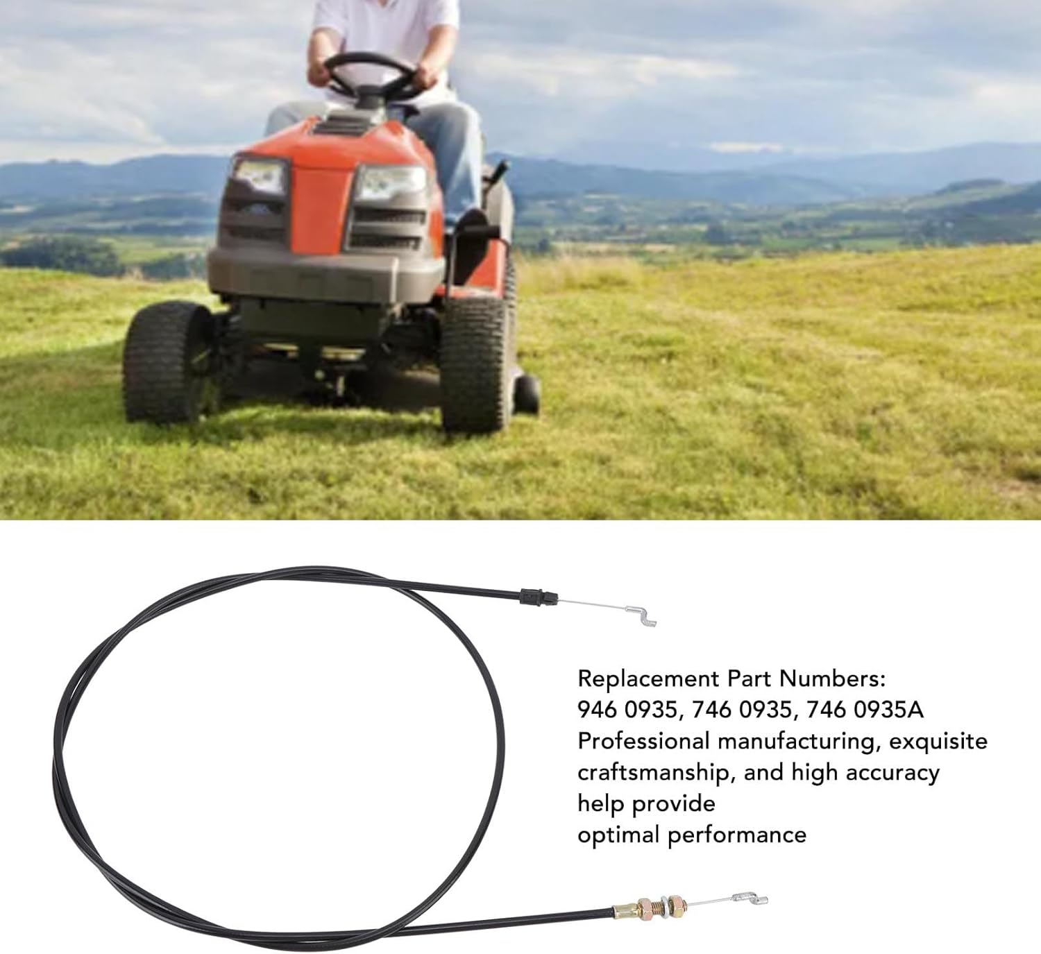 Transmission Shift Cable, Control Shift Cable, Transmission Shift Cable Replacement for 7460935A 7460935 9460935A Lawn Tractor image number 3