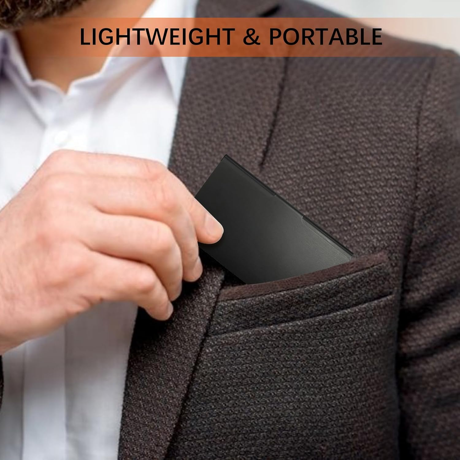 4 Pack Professional Business Card Holder Case Slim,Aluminum,Credit Card Organizer for Men Women, Thin image number 6