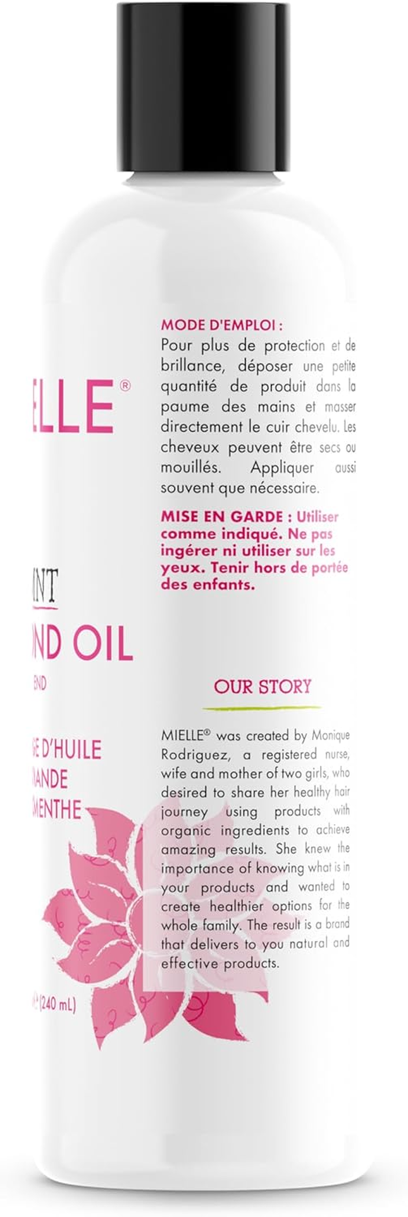 Mielle Mint Almond Oil for Healthy Hair and Scalp, Lightweight, 240 Ml (Pack of 1) image number 1