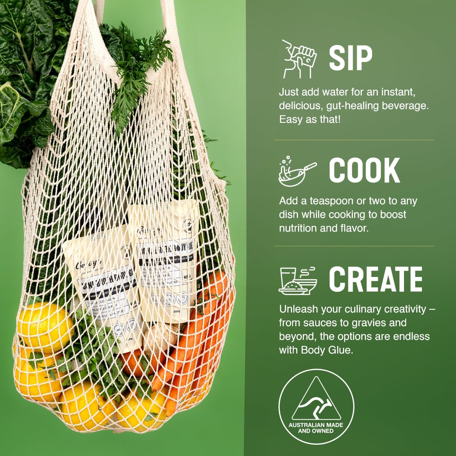 Gevity Rx Bone Broth Body Glue Concentrate Go Pack Natural G/F 200G image number 4