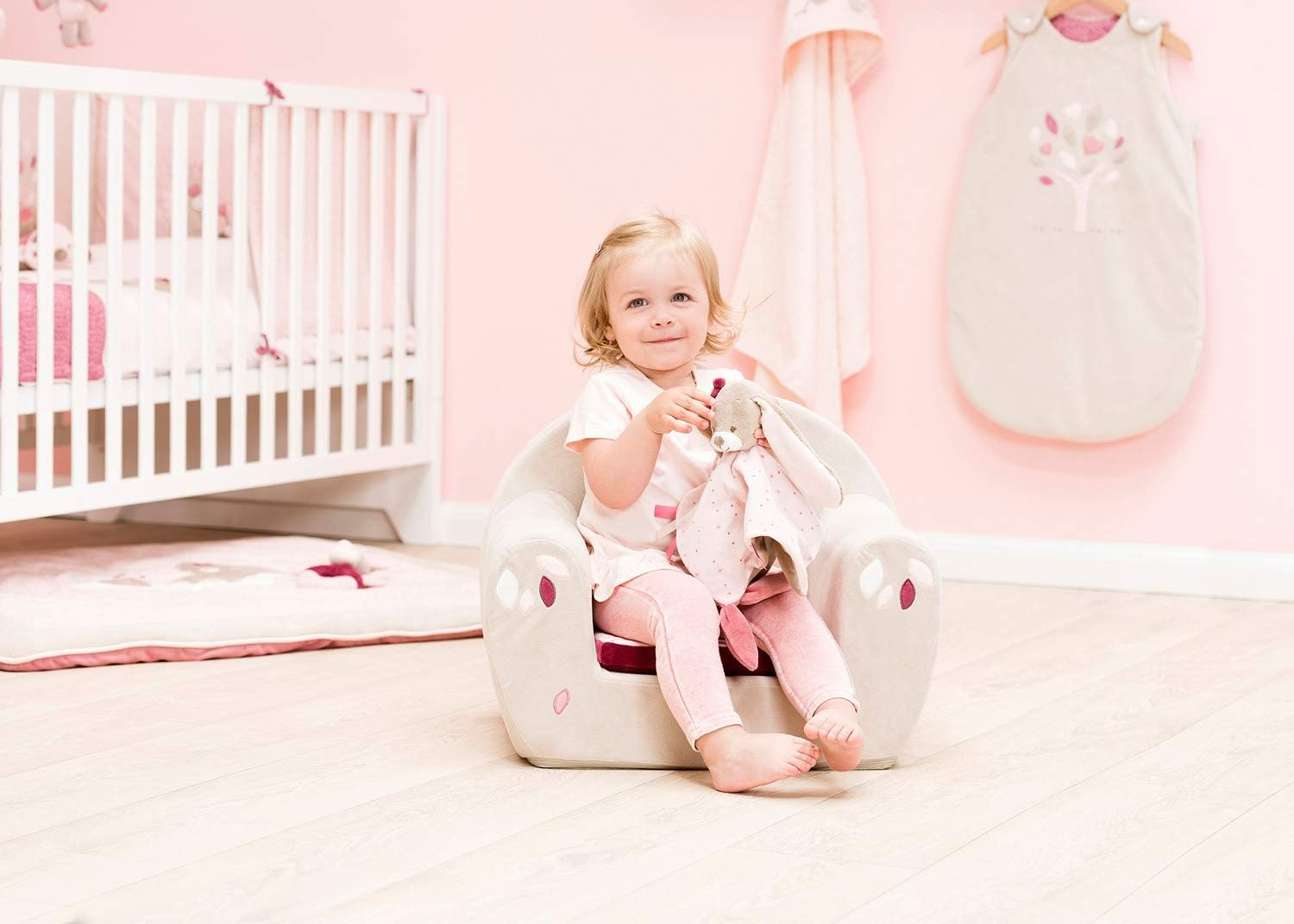 Nattou Nina the Rabbit Doudou Comforter, Pink image number 2