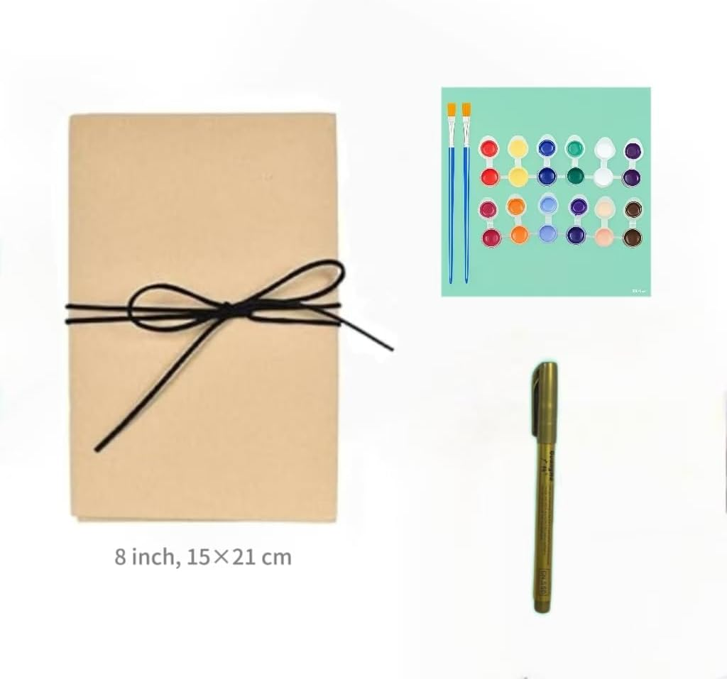 2 PCS Accordion Scrapbook, DIY Folding Memory Book,Small Photo Album with DIY Accessories Set,Stretchable Folding Kraft Paper Memory Book for Wedding Anniversary Valentines Day image number 2