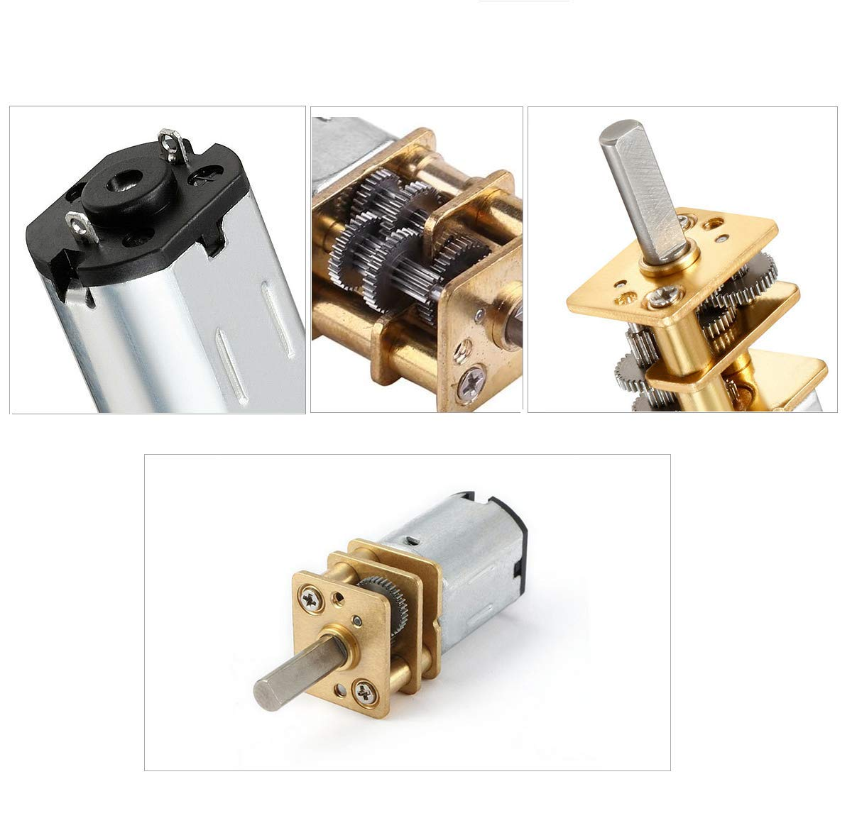 DC 6V 100RPM Speed Reduction Motor N20 3Mm Shaft Mini Metal Gearwheel Gear Motor with Full Metal Gearbox Micro Electric Motor for DIY Engine Toys(2 Pieces)