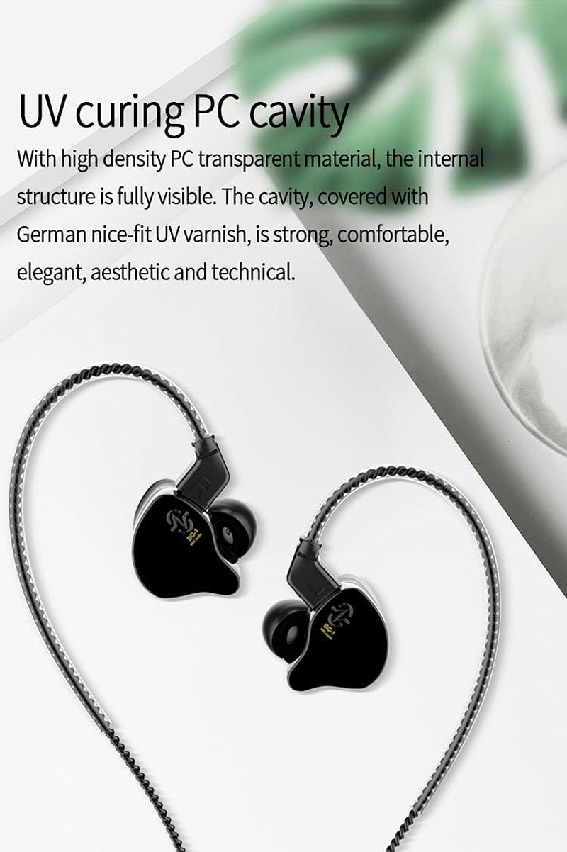 Yinyoo CCZ Melody Wired Headphones, USB Type C, Lightweight and Comfortable Earbuds with 4N OFC Cable for Samsung S23/S22/Google Pixel 7/6/5/4 (Clear Black, Type-C with Microphone) image number 2
