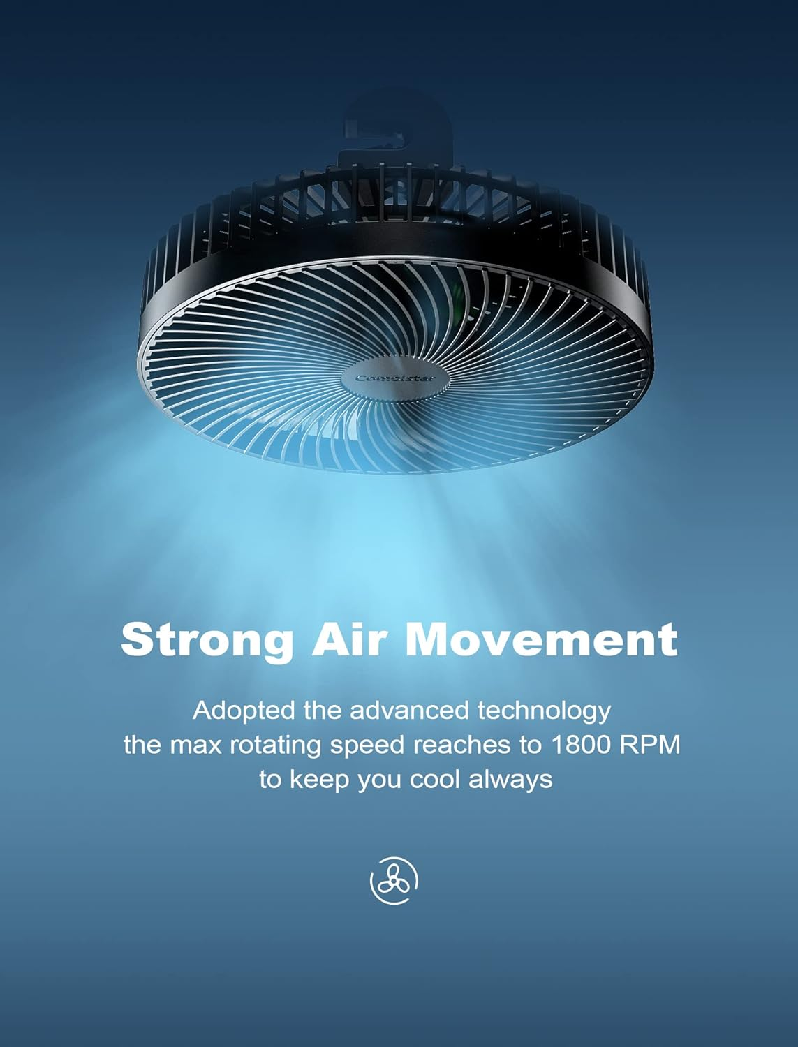 12/24V Car Cooling Fan for Backseat, 8.5 Inch, Cigarette Lighter Plug for Vehicles, RV, Suv,Truck, Reatseat Air Fan, Stepless Control, Powerful Wind,Usb Powered, 5.9 Ft Cord, Quiet Cooling Fan image number 5