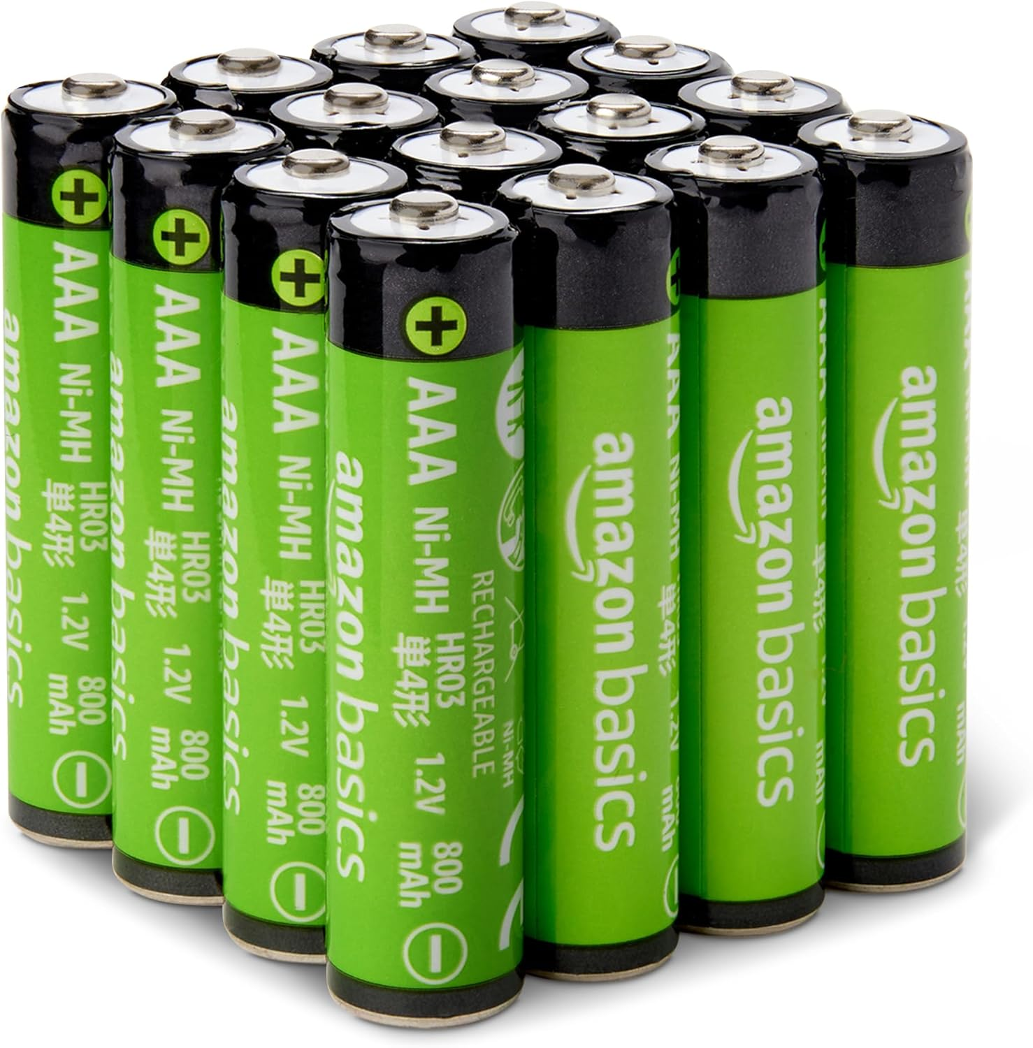 Amazon Basics 12-Pack Rechargeable AAA Nimh Performance Batteries, 800 Mah, 1.2V, Recharge up to 1000X Times, Pre-Charged image number 6