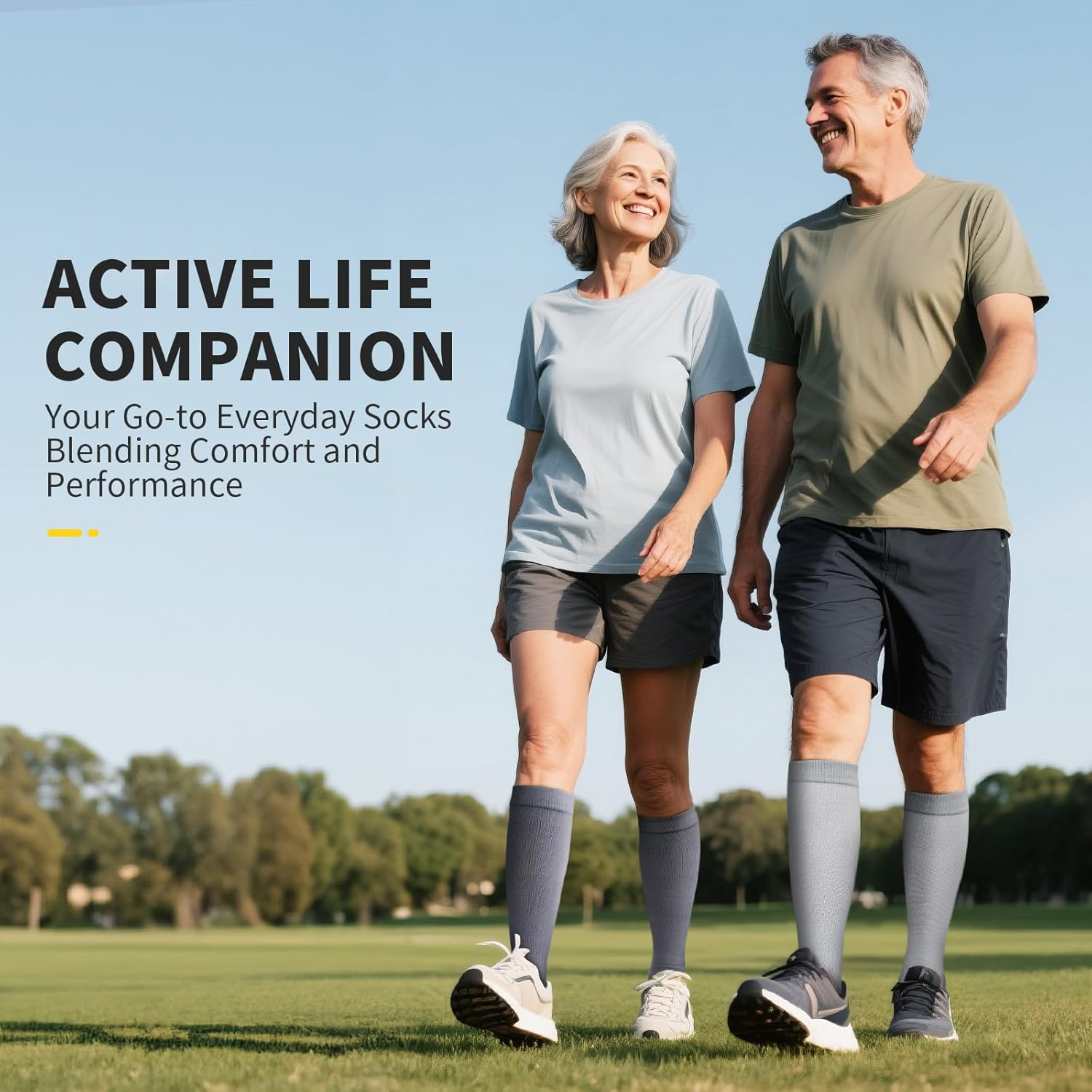 CAMBIVO 3 Pairs Compression Socks for Men and Women, 8-15 Mmhg Varied Colors Compression Socks for Flight, Work, Travel, Running, Hiking, Recovery, Daily Wear image number 6