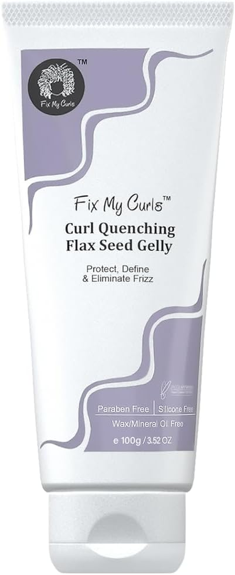 Fix My Curls, Curl Quenching Flaxseed Gelly for Styling Curly and Wavy Hair Low Porosity 3A to 4A Curls