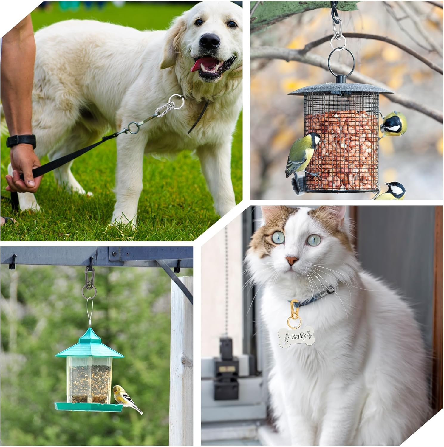 3Pack Metal Keychains Key Ring Holder Organizer Zinc Alloy Sturdy Key Chain Cut Keyring Accessories Hooks Rings Key Finder Key Ring Clip for Home Office and Car Carabiner for Women Men Gifts Travel image number 6