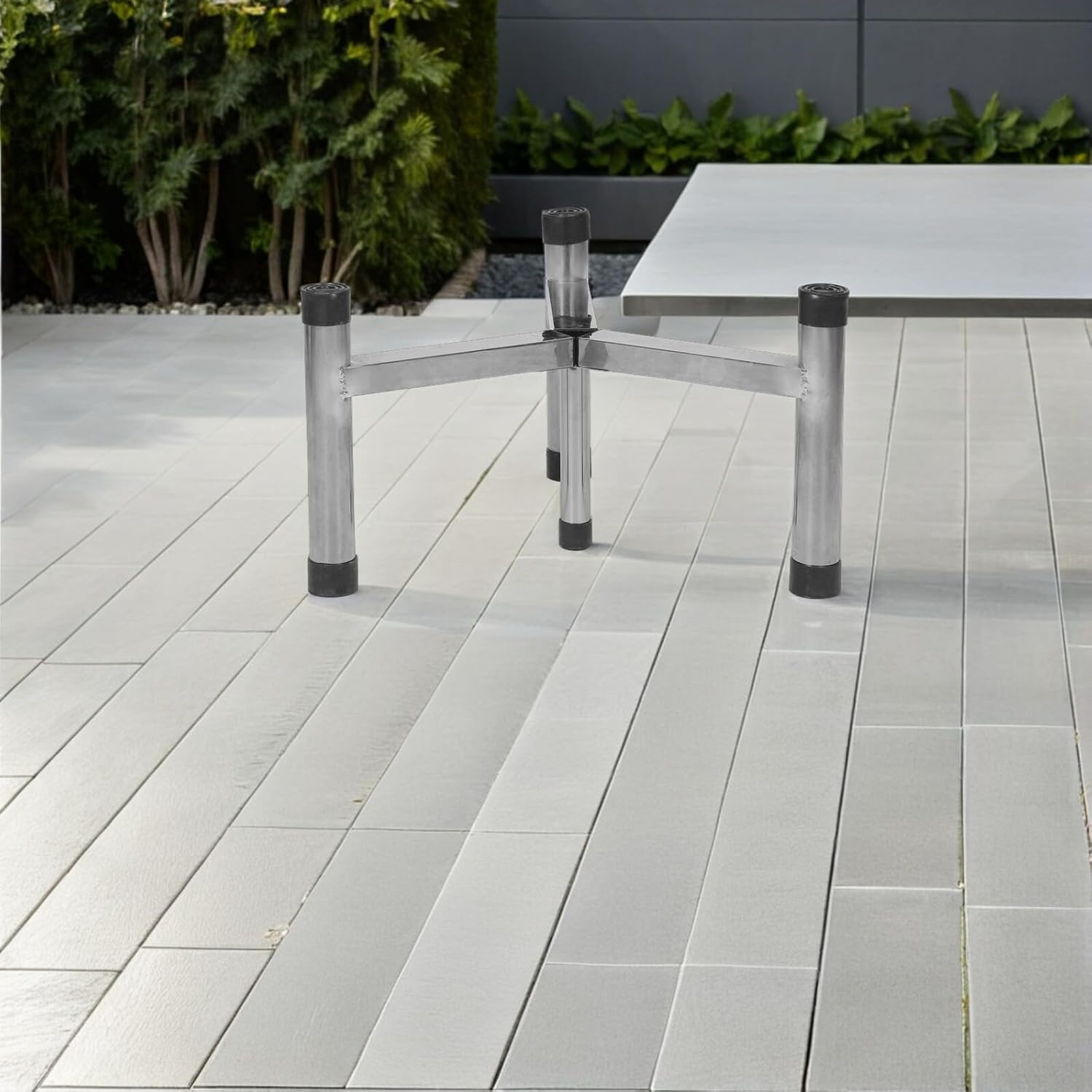 Totority Outdoor Fire Pit Support Stand Stainless Steel Stove Holder 25Cm Tripod Fire Stove Bracket Non-Skid Small for Camping Garden Cooking