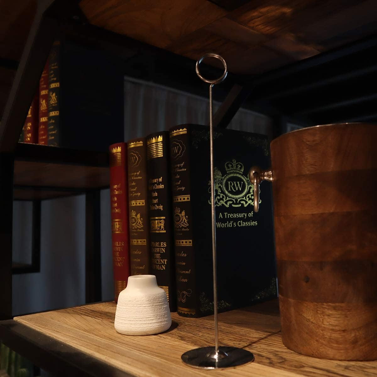 Urban Deco Place Card Holder Table Number Holder Wedding Card Holder 12 Inch Set of 16 for Restaurants Weddings Banquets (12" Silver Place Card Holder) image number 1