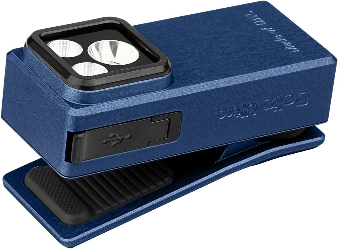 OLIGHT Oclip Ultra 530 Lumens with Three Lighting EDC Flashlight Clip-On Light Equipped with Spring Clip Magnetic Base LED Light for Cycling, Fishing and Pet Urine Detection (Navy Blue) image number 2