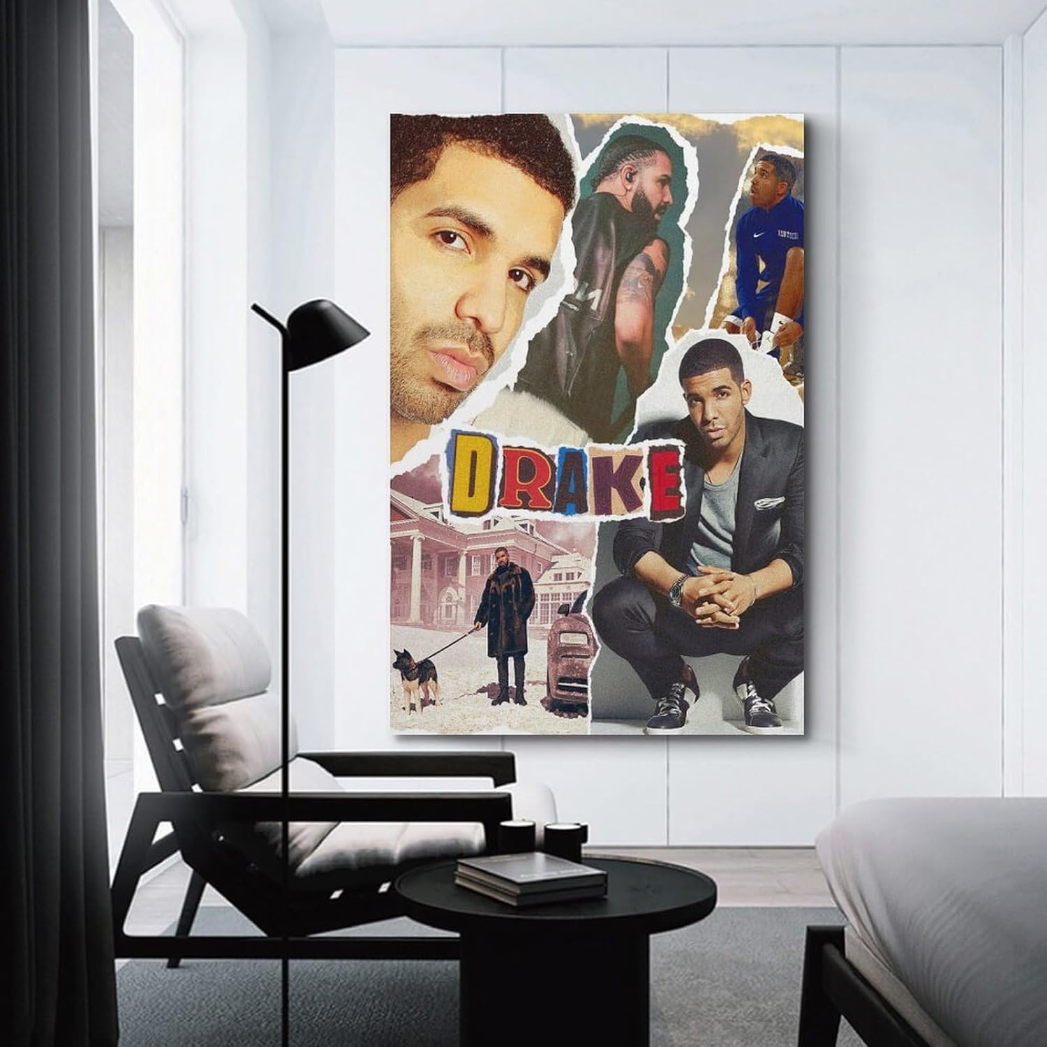 Rapper Drake Music Poster Poster Canvas Painting Wall Art Picture Home Decor Print for Bedroom Living Room Dorm Study Bar Office 12X18Inch(30X45Cm) image number 2