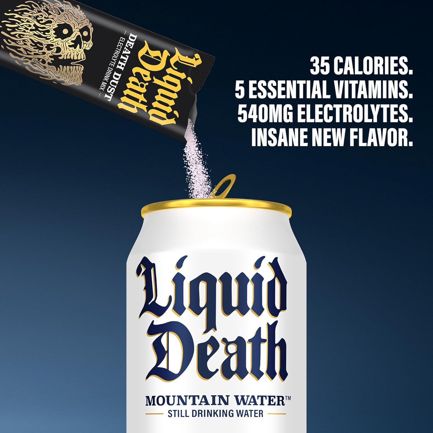 Liquid Death Electrolyte Death Dust - Mango Flavored Hydration Powder Packets - Mango Chainsaw - 12-Stick Pack - Electrolyte Replacement image number 4