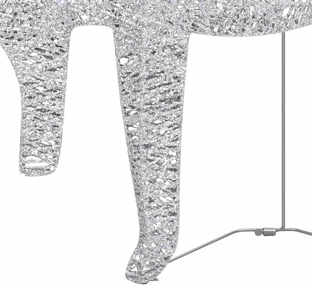 Reindeer & Sleigh Christmas Decoration 60 Leds Outdoor Silver Holiday Decor image number 4