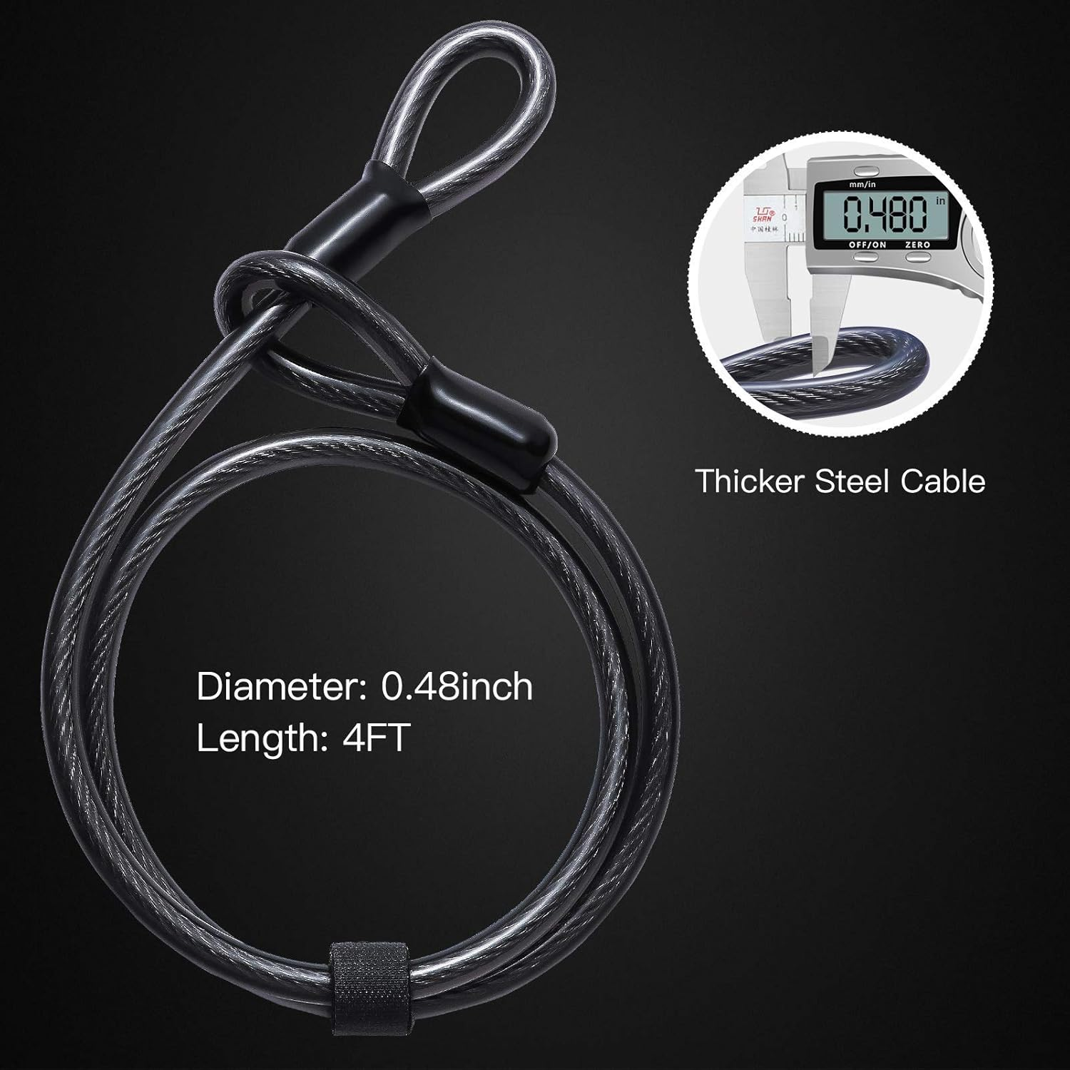 UBULLOX Bike U Lock Heavy Duty Bike Lock Bicycle U Lock, 16Mm Shackle and 4Ft/6Ft Length Security Cable with Sturdy Mounting Bracket for Bicycle, Motorcycle and More image number 4