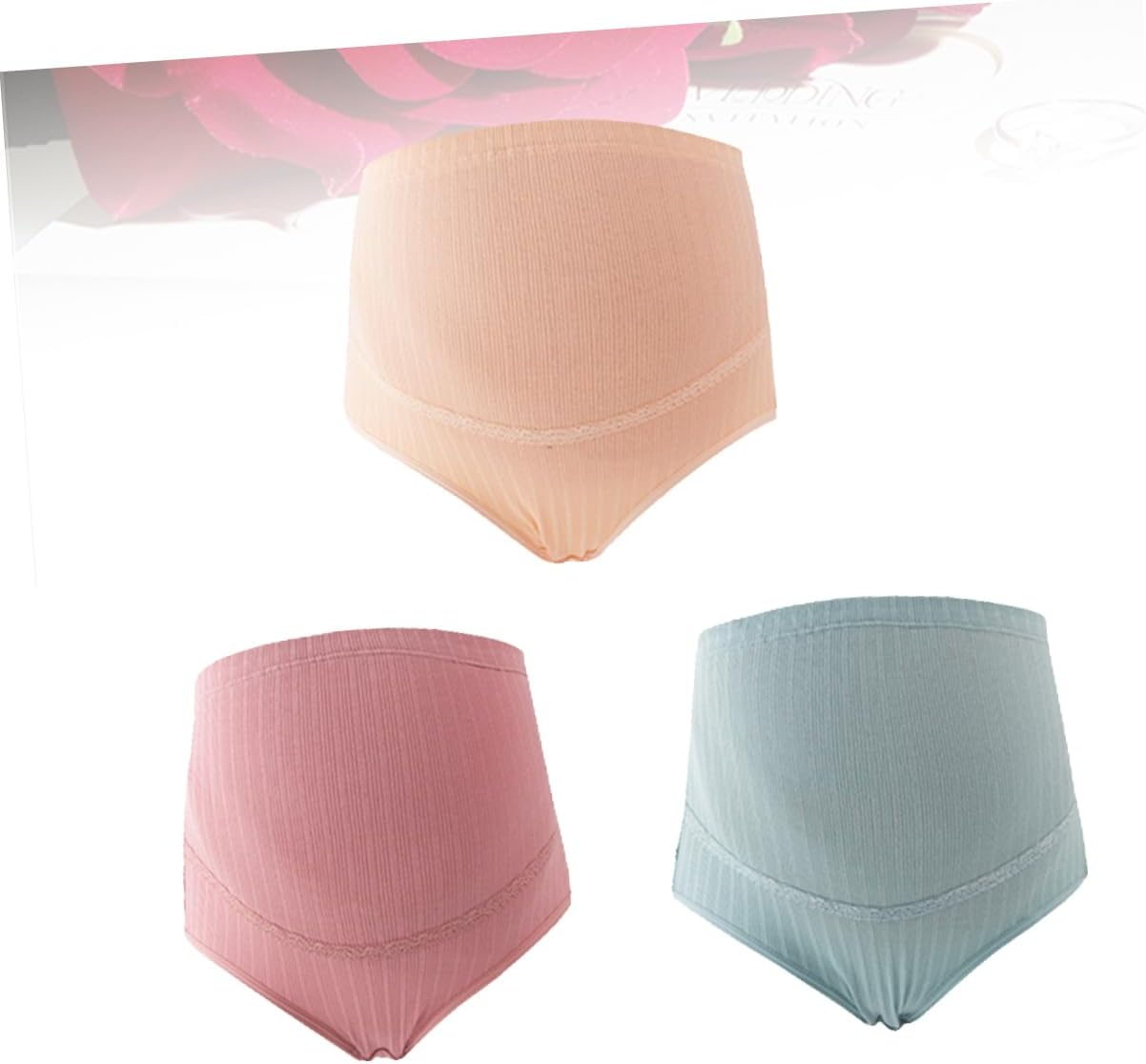 Cotton High Waist Maternity Panties Adjustable Stomach Support Nursing Underwear for Pregnant Women Comfortable Breathable Elastic Pregnancy Underwear image number 1