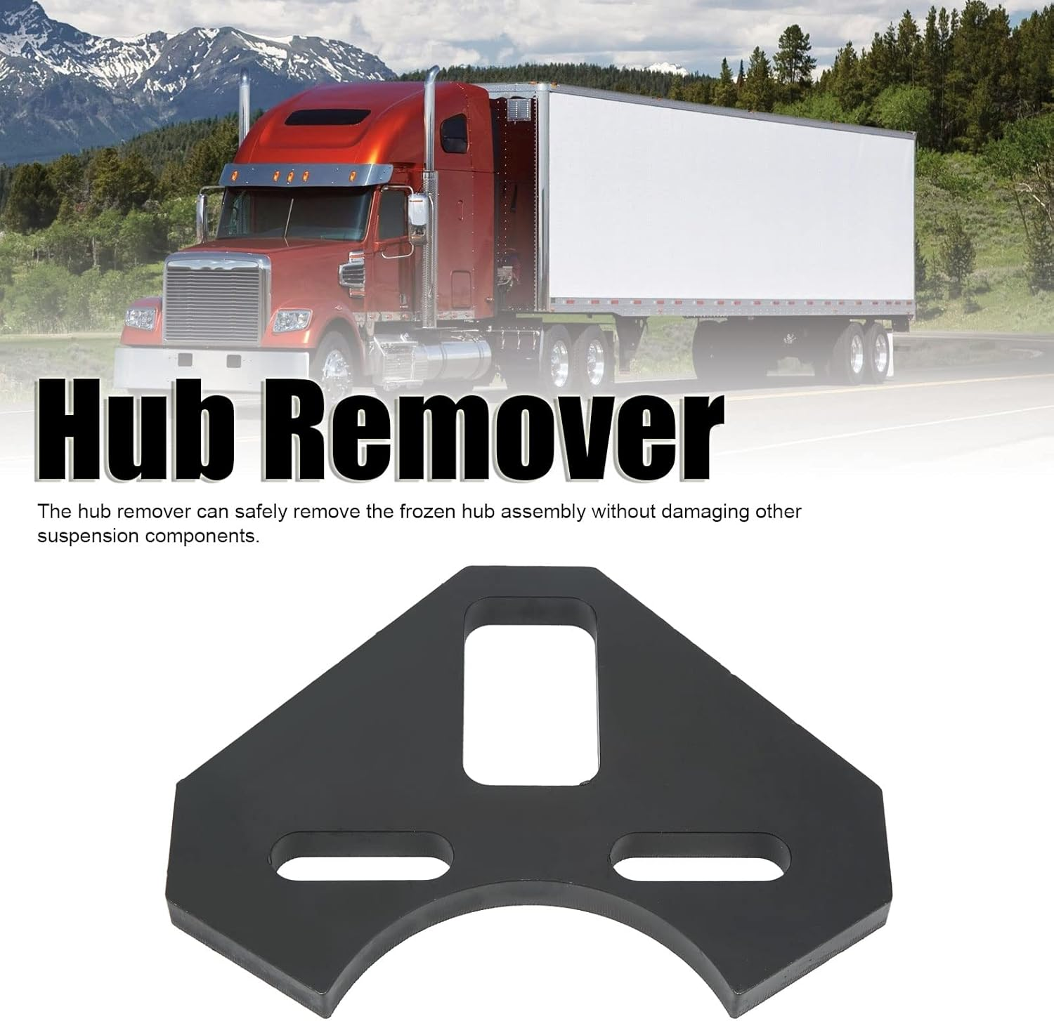 40100 Hub Remover, Carbon Steel Wheel Frozen Hub Removing Tool Fit for Most 5 6 8 Lug Hub Assemblies Found on Cars and Trucks, Wheel Bearing Hub Removal Tool Assembly, Black image number 3