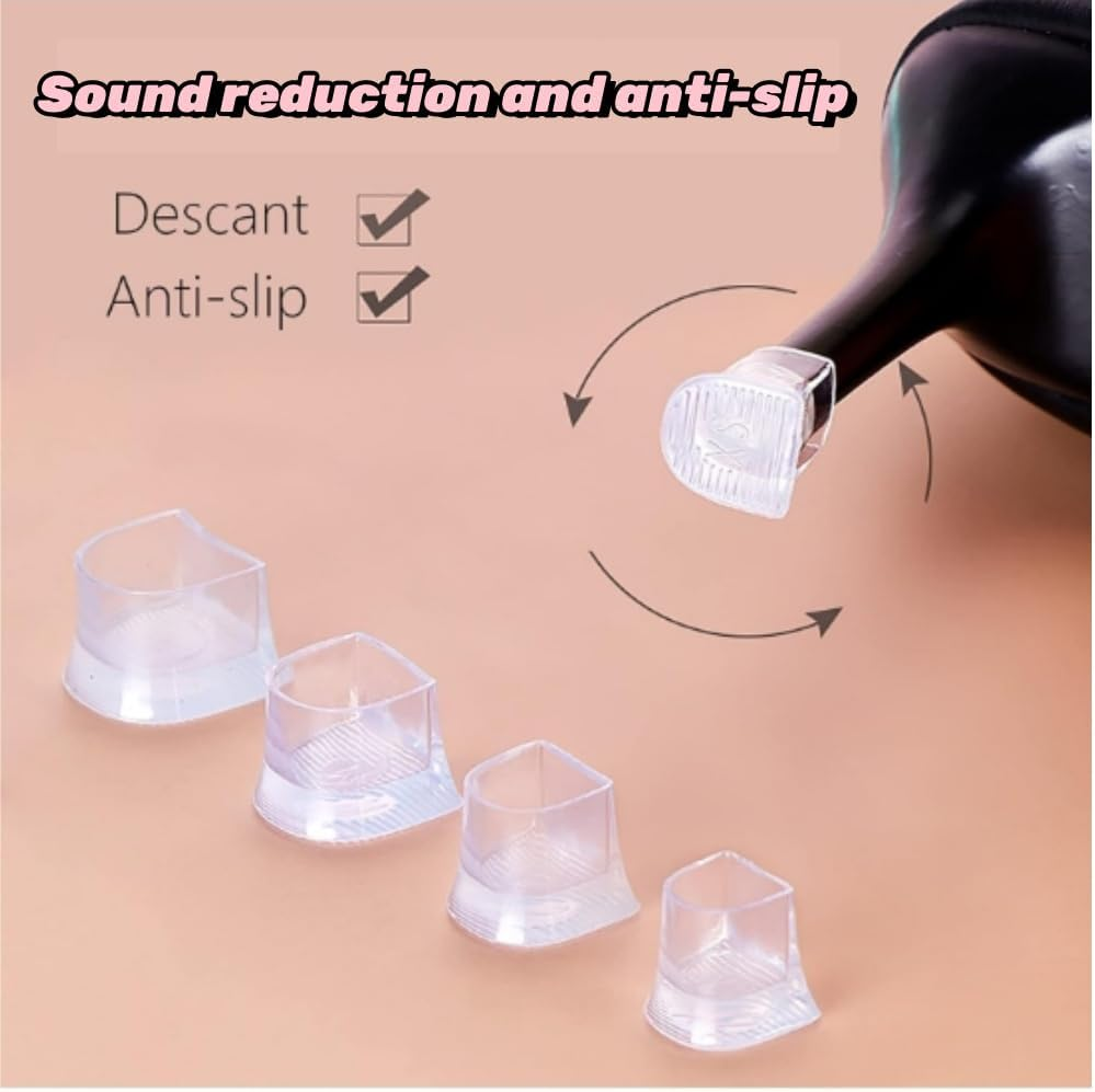 18 Pairs High Heel Protectors, Transparent Heel Covers for High Heel Shoes, High Heel Stoppers for Grass image number 1
