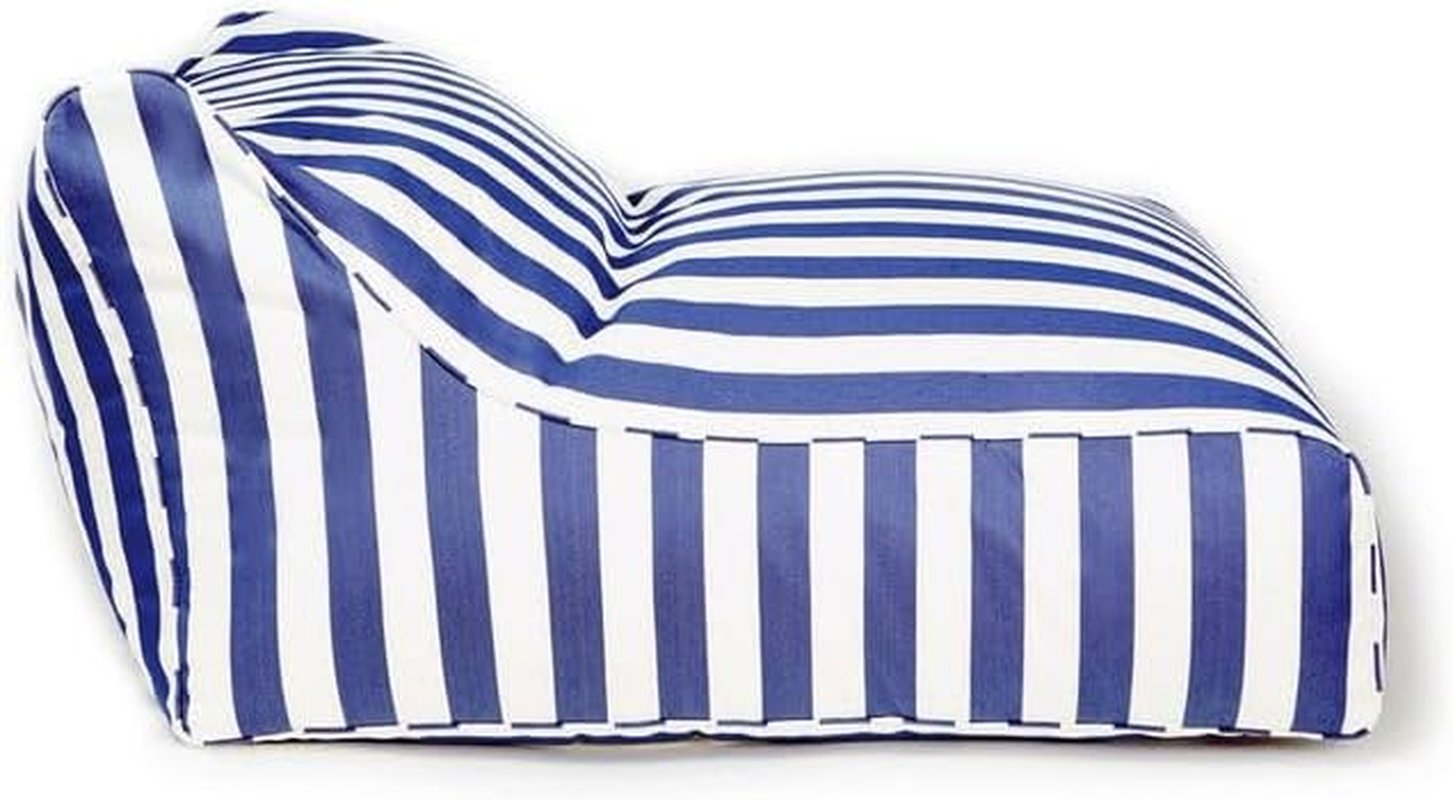 Billy Fresh Hang Out Outdoor Beanbag, 120 Cm Length X 110 Cm Width X 70 Cm Height, Blue/White Stripe image number 5
