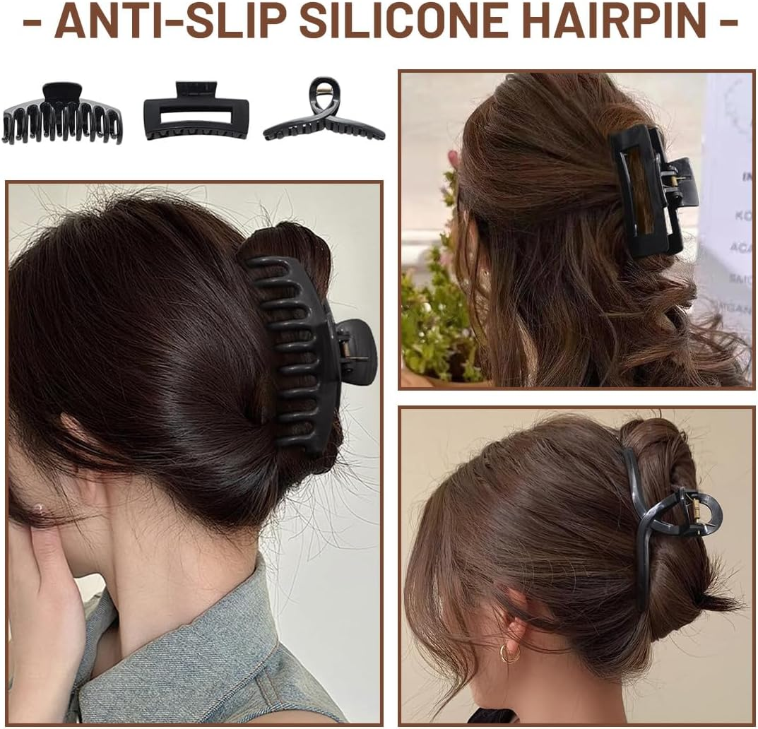 ROKZELT Pack of 6 Soft Hair Clips Women Cloud Clip Flexible Silicone Hair Clips Non-Slip Large Bendable Clip Soft Hair Clips for Thin and Thick Hair image number 4