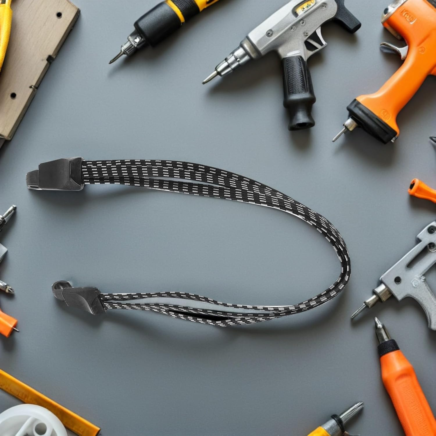 DECOMELODY 4Pcs Elastic Luggage Packing Straps with Buckles Weather Resistant Bungee Cord for Bike Rack Strong Fixation and Quick Adjustment for Securing Items Outdoor Trips image number 3