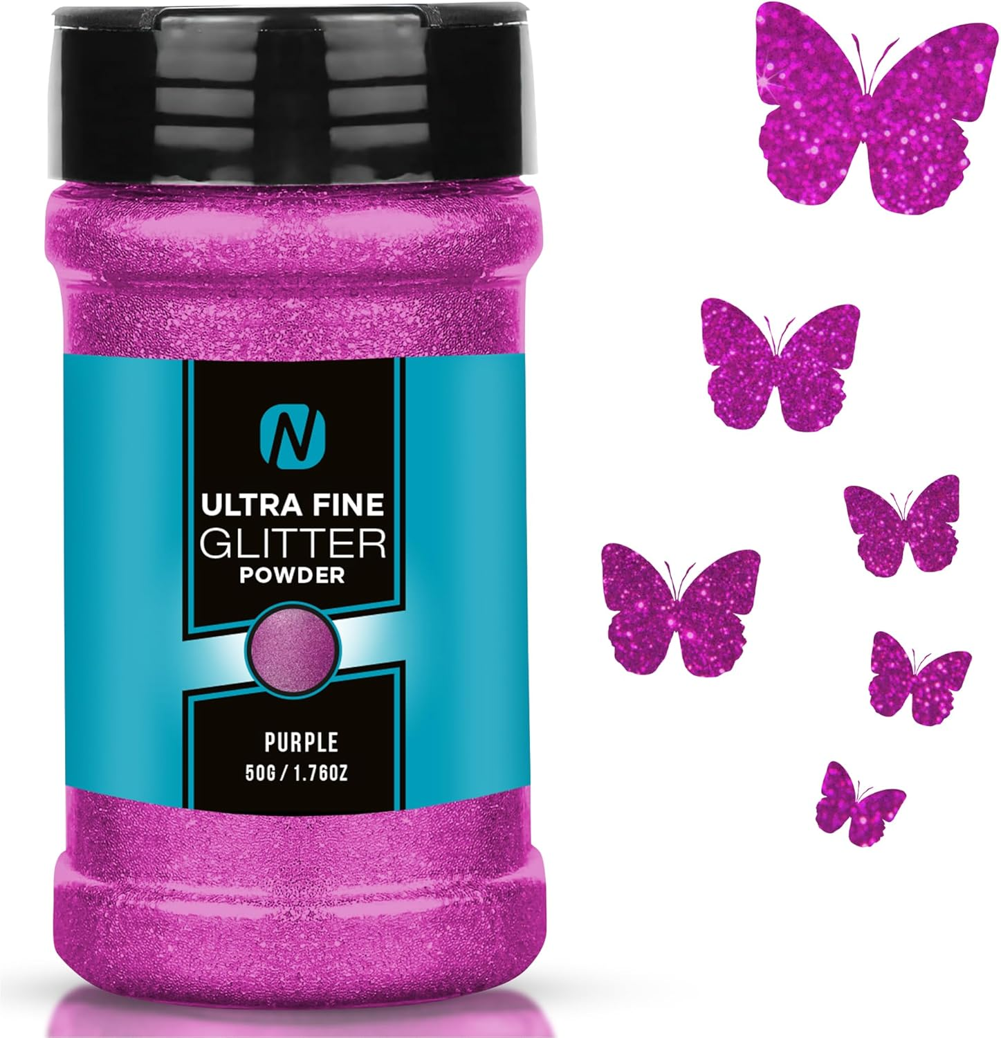 Glitter- Noverbee Pink Glitter, Fine Glitter- 50G Extra Fine Glitter. Great Resin Accessories, Craft Glitter, Glitter Powder for Slime, Powder for Nails, Tumblers, Ornaments, Candle.