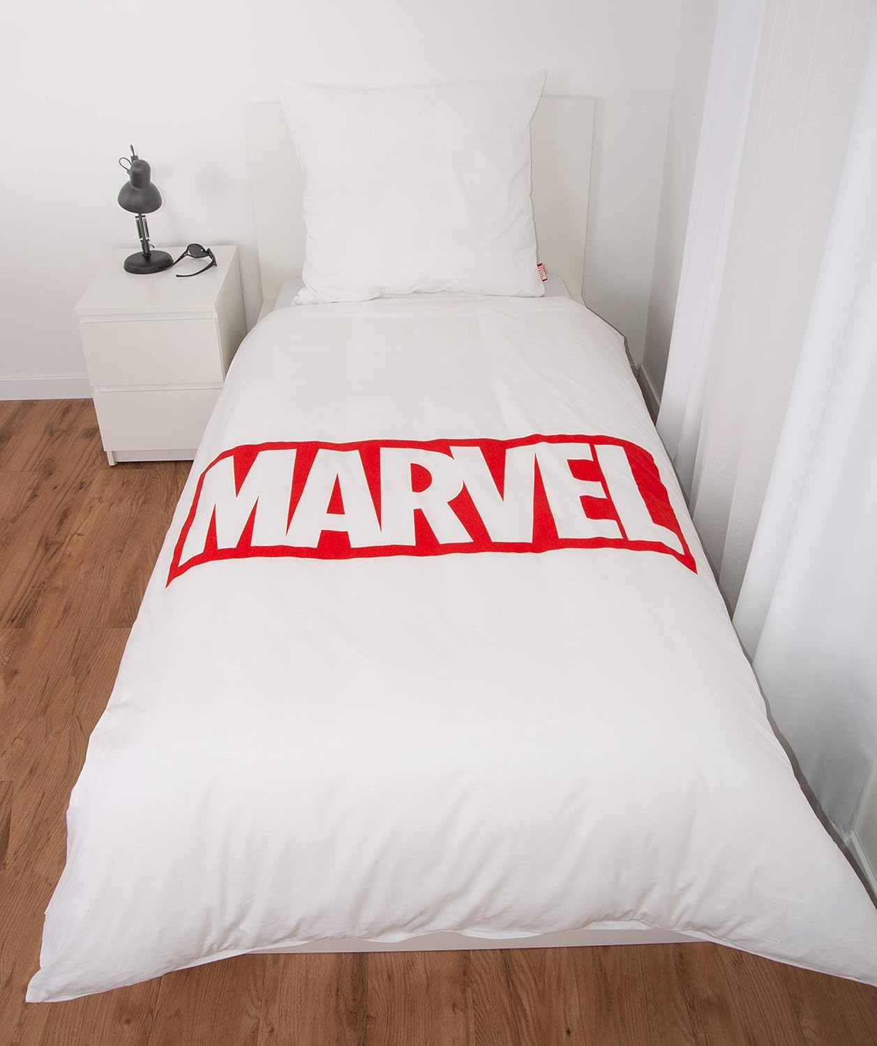 Herding Marvel Bedding-Set, Duvet Cover 140 X 200Cm, Pillow Case 70 X 90Cm, Cotton/Renforc&eacute;, White