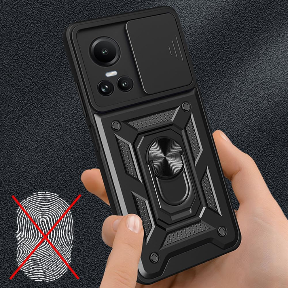 Electro-Weideworld Kickstand Case for Oppo Reno 10/Reno 10 Pro 5G, [Camera Protection] Shockproof Hard PC Holder Stand Protective Case Cover for Oppo Reno 10/Reno 10 Pro 5G image number 6