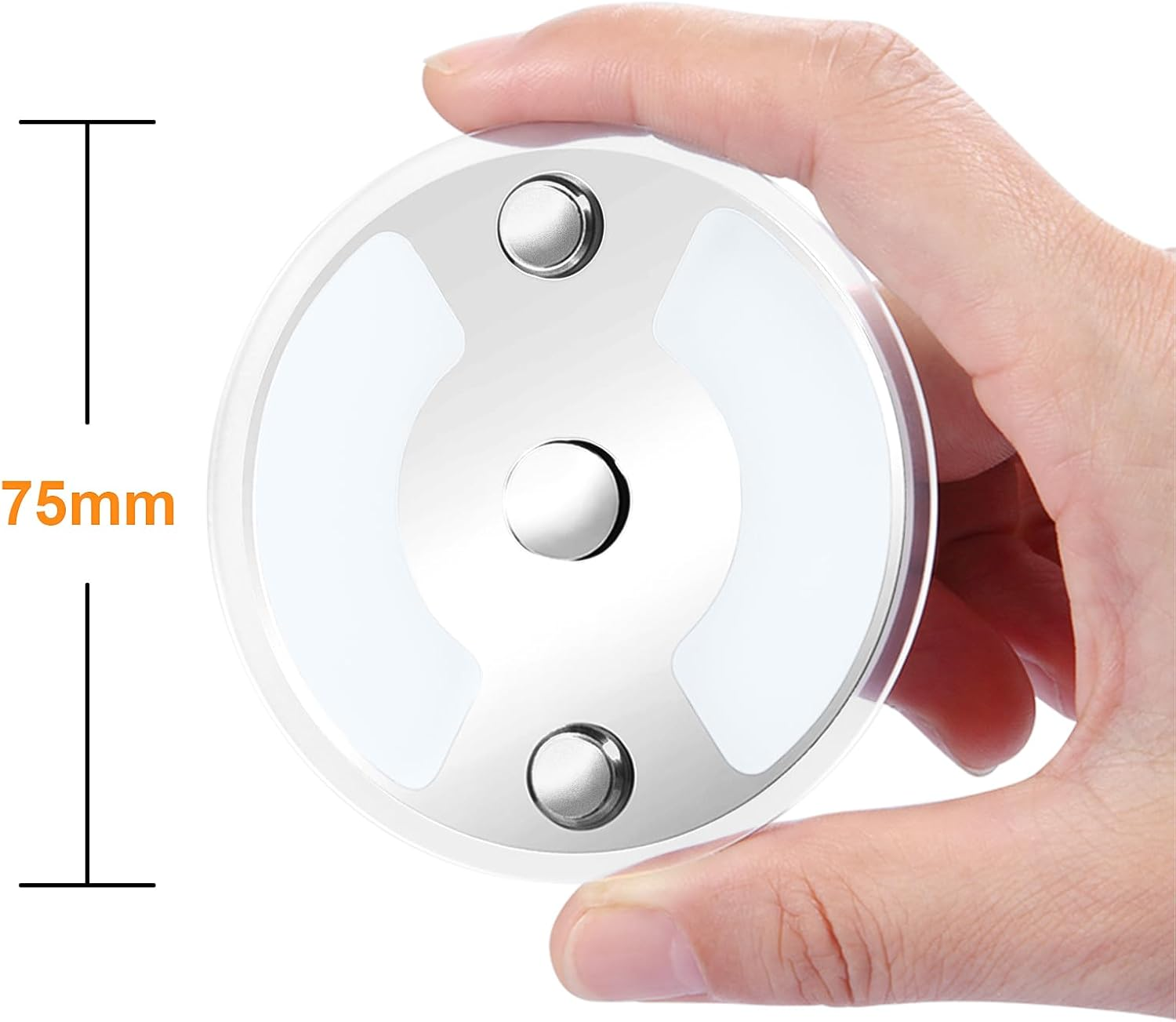 4 X 3&rdquo; 12V Campervan LED Interior Panel Puck Light Dimmable Ceiling Disk Light 5000K, Caravan Boat Surface Mount Fixture with Touch Switch for Motorhome Van Lighting - Warm White image number 4