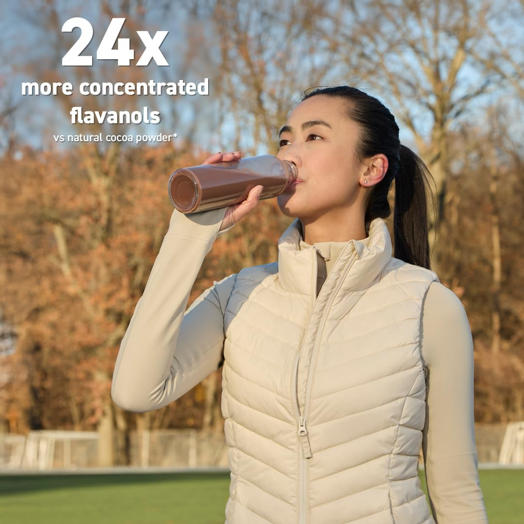 Cocoavia Cardio Health Cocoa Powder, 60 Servings, 500Mg Cocoa Flavanols, Support Heart Health, Boost Nitric Oxide, Improve Circulation, Energy, Preworkout, Vegan, Dark Chocolate Cacao image number 5