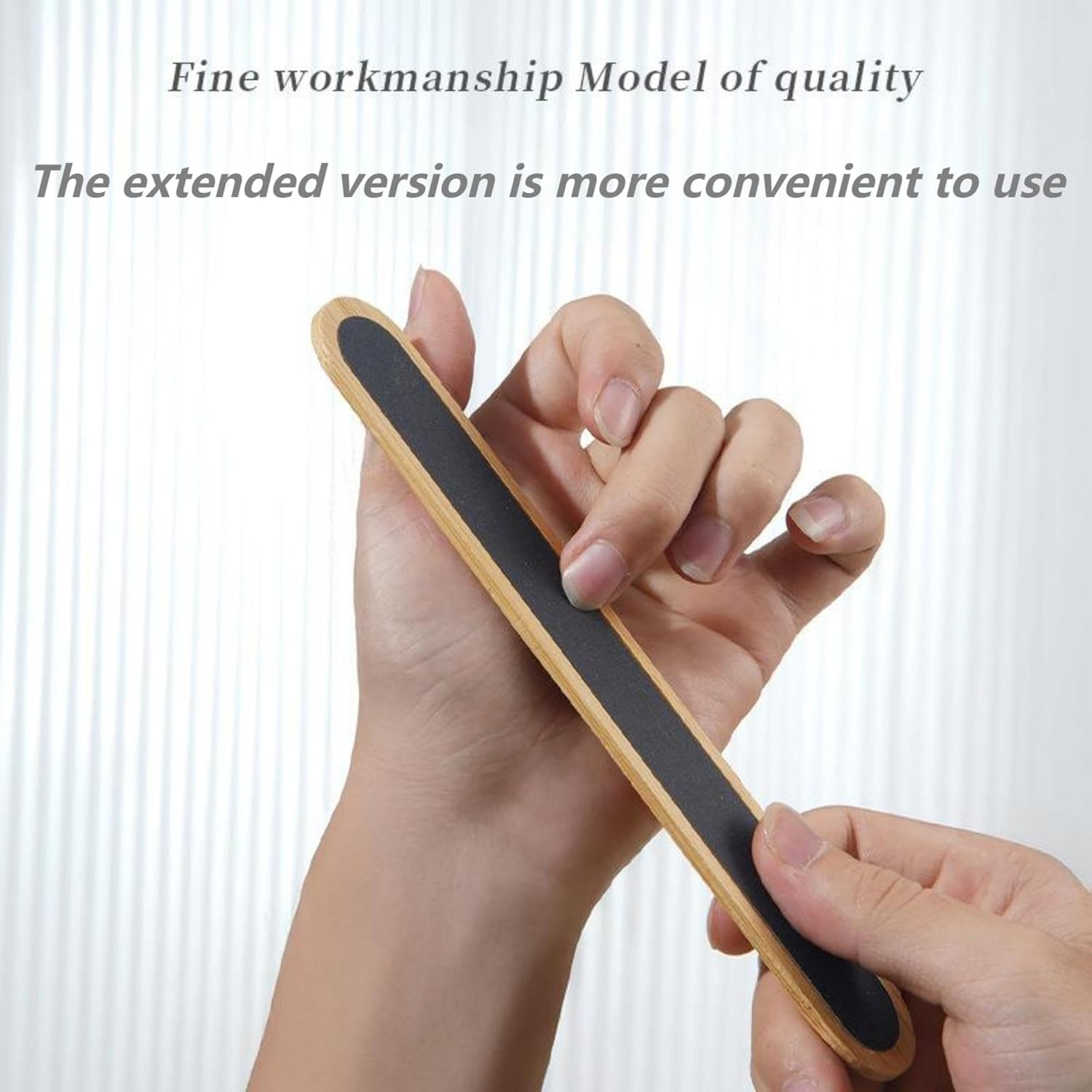 Father'S Day Ideal Gifts Foot Rasp Files&Nail Files Set Wooden Double-Sided Foot File with Bamboo Nail Buffer &ndash; Callus Remover, Dead Skin Exfoliator for Home Pedicure and Nail Care