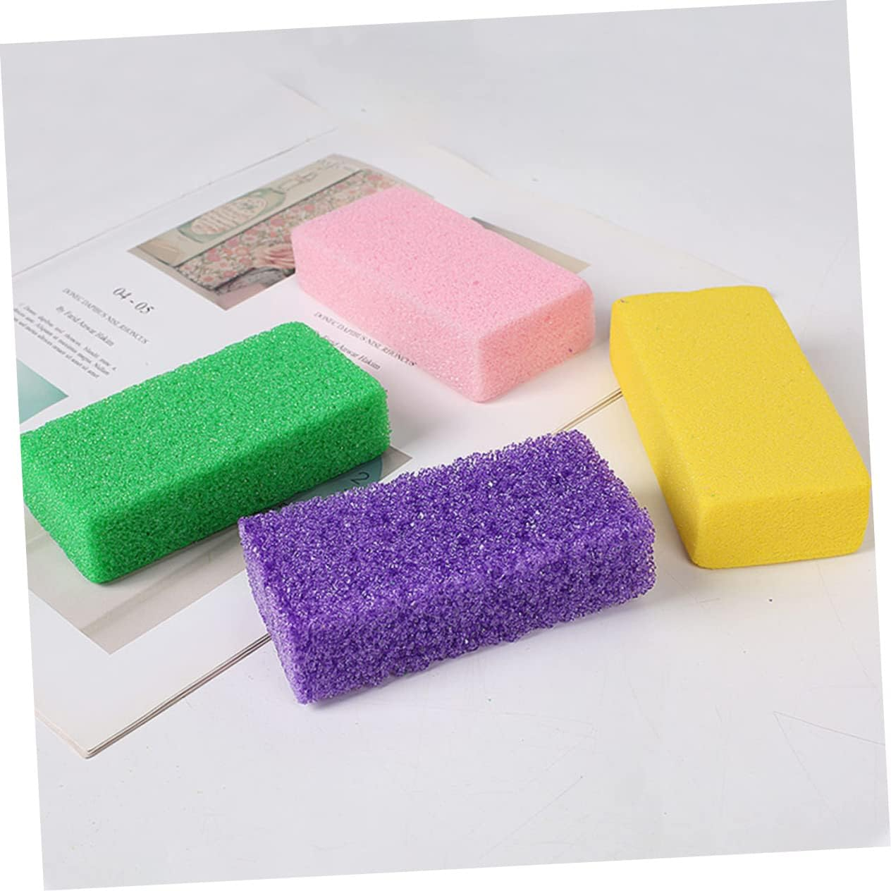 FOYTOKI Pedicure Foot Rasp Set of 4 Handheld Foot File for Dead Skin Exfoliation Safe Callus Remover for Travel and Home Use Assorted Colors (Yellow Pink Green Purple) image number 4