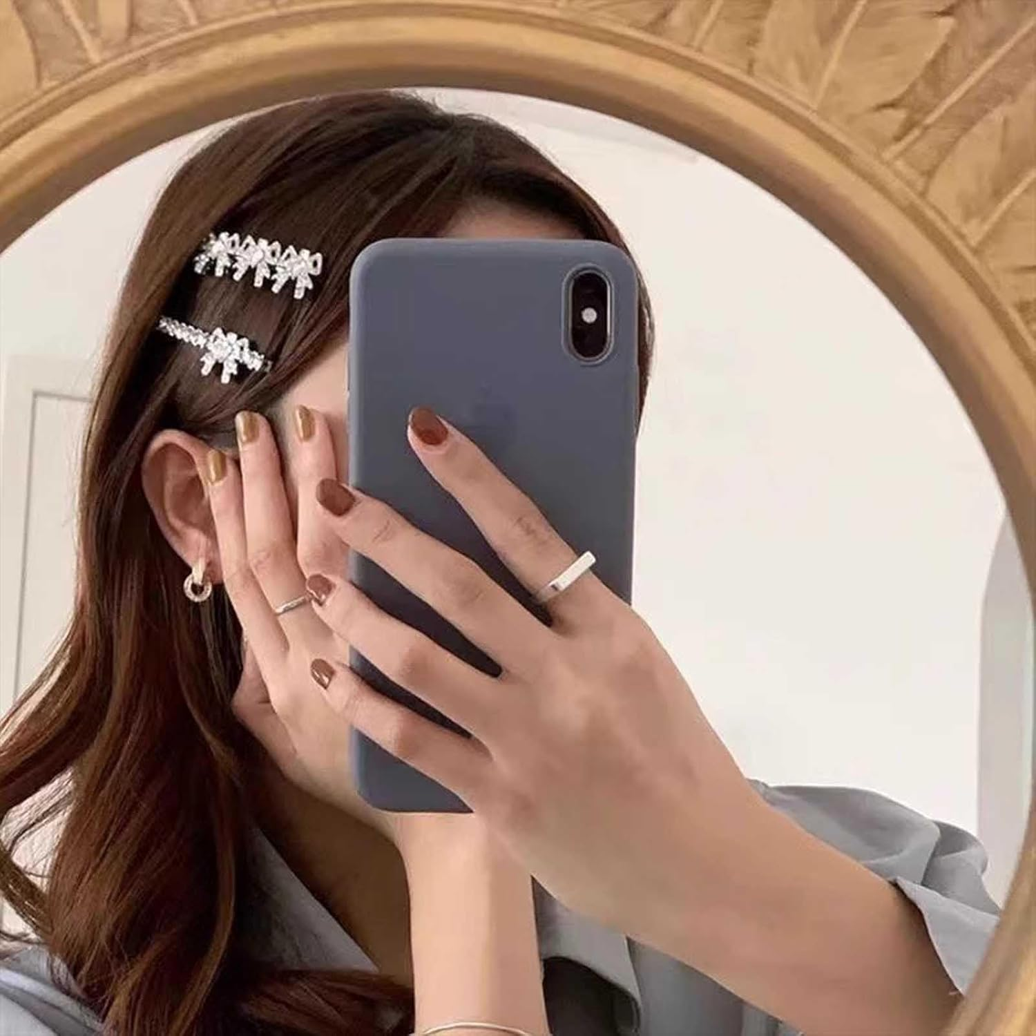 Butterfly Hair Clip for Women Crystal Butterfly Hair Pins Silver Butterfly Hair Barrettes Paved Butterfly Decorative Hairpin Accessories for Teen Girls Gifts (Style:A) image number 3