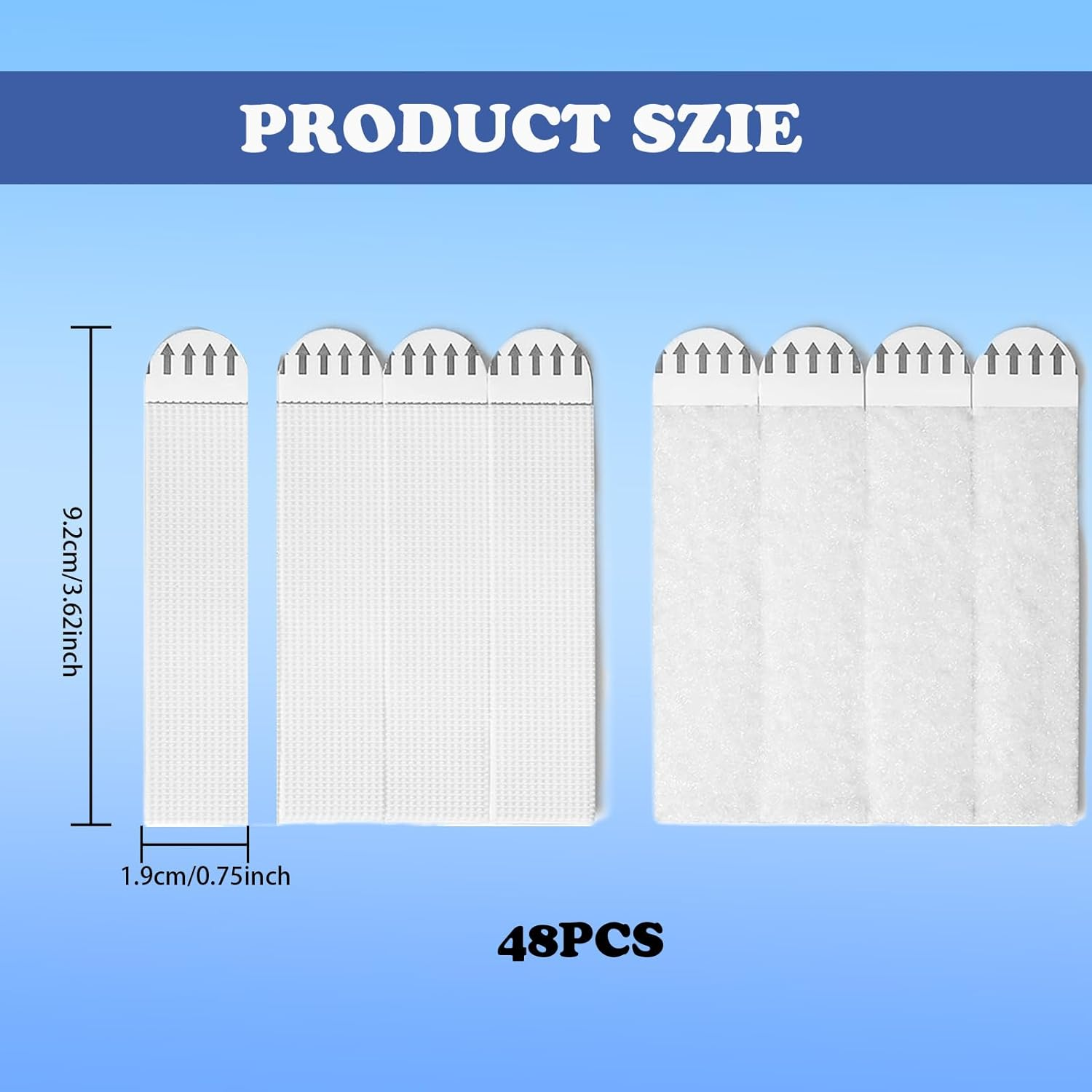 24 Pairs Picture Hanging Strips Heavy Duty, Poster Hanger, Removable Picture Hooks and Loop Tape Picture Hanger, Waterproof Adhesive Strips without Nails for Frame Hanging and Christmas Decorations image number 3