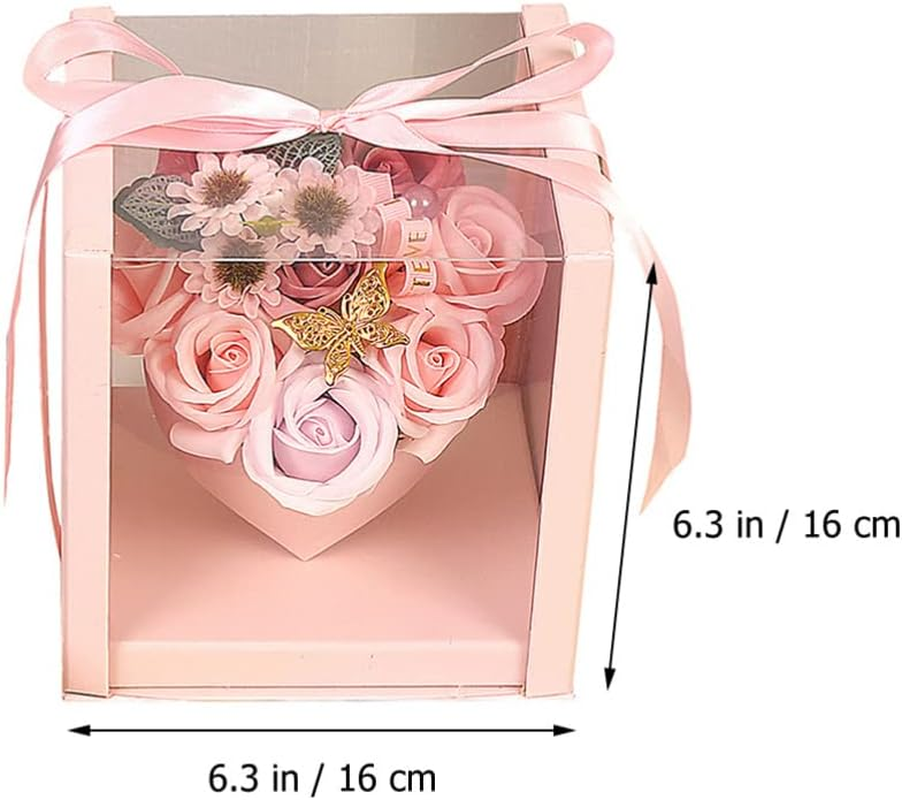 Kisangel Scented Soap Flower Box Decorative Bath Soaps for Mother'S Day Valentine'S Day Birthdays Pampering Basket for Women for Home Decor and Relaxation image number 4