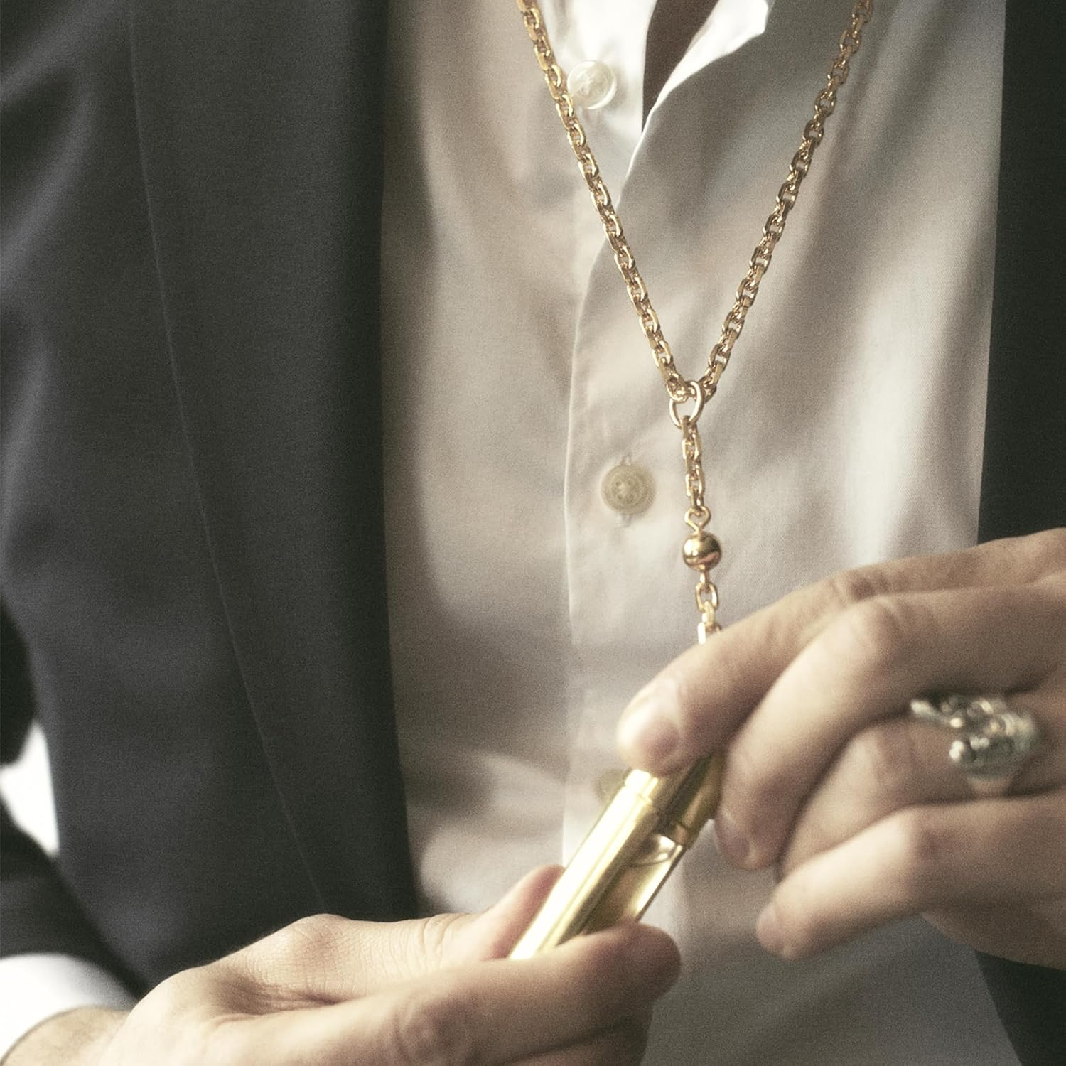 The Piece - Gold by NCP for Unisex - 3 Pc 2 X 4.9Ml Olfactive Facet -701 Leather and Vetiver EDP Roll On, Necklace image number 6