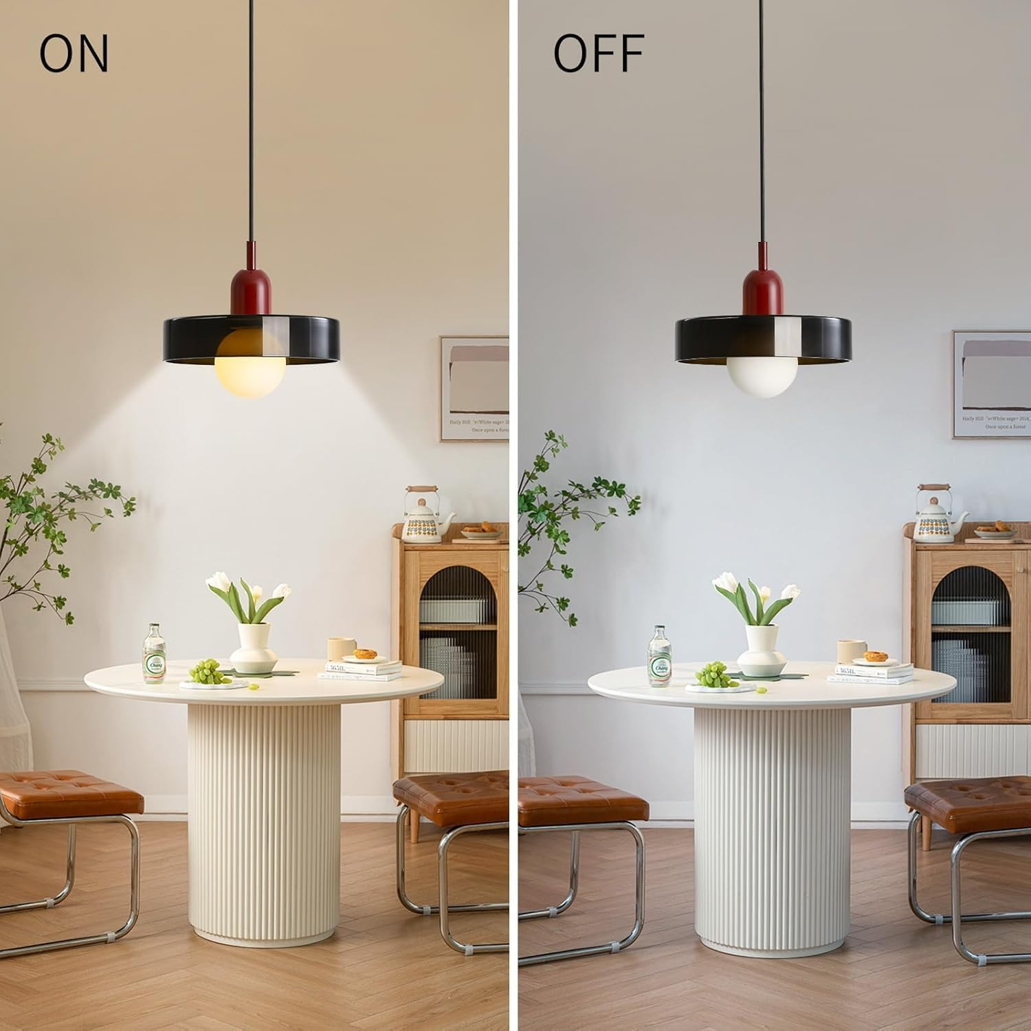 Pendant Lights Stained Glass Dark Olive Green Hanging Light Bedroom Lighting for Kitchen Dining Room Mid Century Modern Light Living Room Light Fixture image number 1