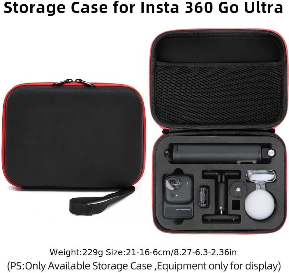 Coyktonty Bag Carrying Case,Travel Portable Bag for Insta360 GO Ultra Camera (Black) image number 4