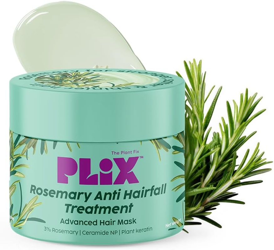 PLIX - the PLANT FIX Rosemary Anti-Hair Fall Treatment Advanced Hair Mask with 3% Rosemary Extract, Ceramides & Plant Keratin | Hair Mask for Hair Fall Control | for Women & Men| 200G image number 5