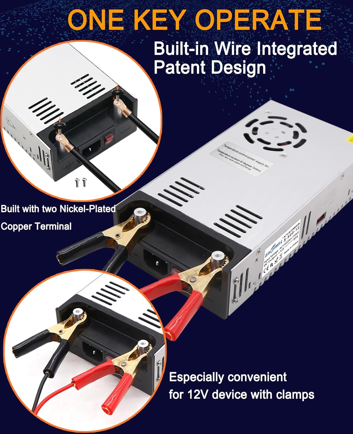 12V Power Supply: 240V AC to 12V DC Converter Power Supply 12V 360W 30A DC Switch Transformer for Rv,Pump,Led Strip, LCD Monitor image number 2