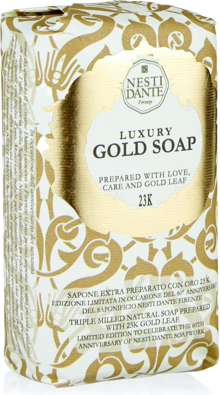 Nesti Dante Nesti Dante 60 Anniversary Luxury Gold Soap with Gold Leaf (Limited Edition), 8.8Oz, 8.8 Ounce image number 4
