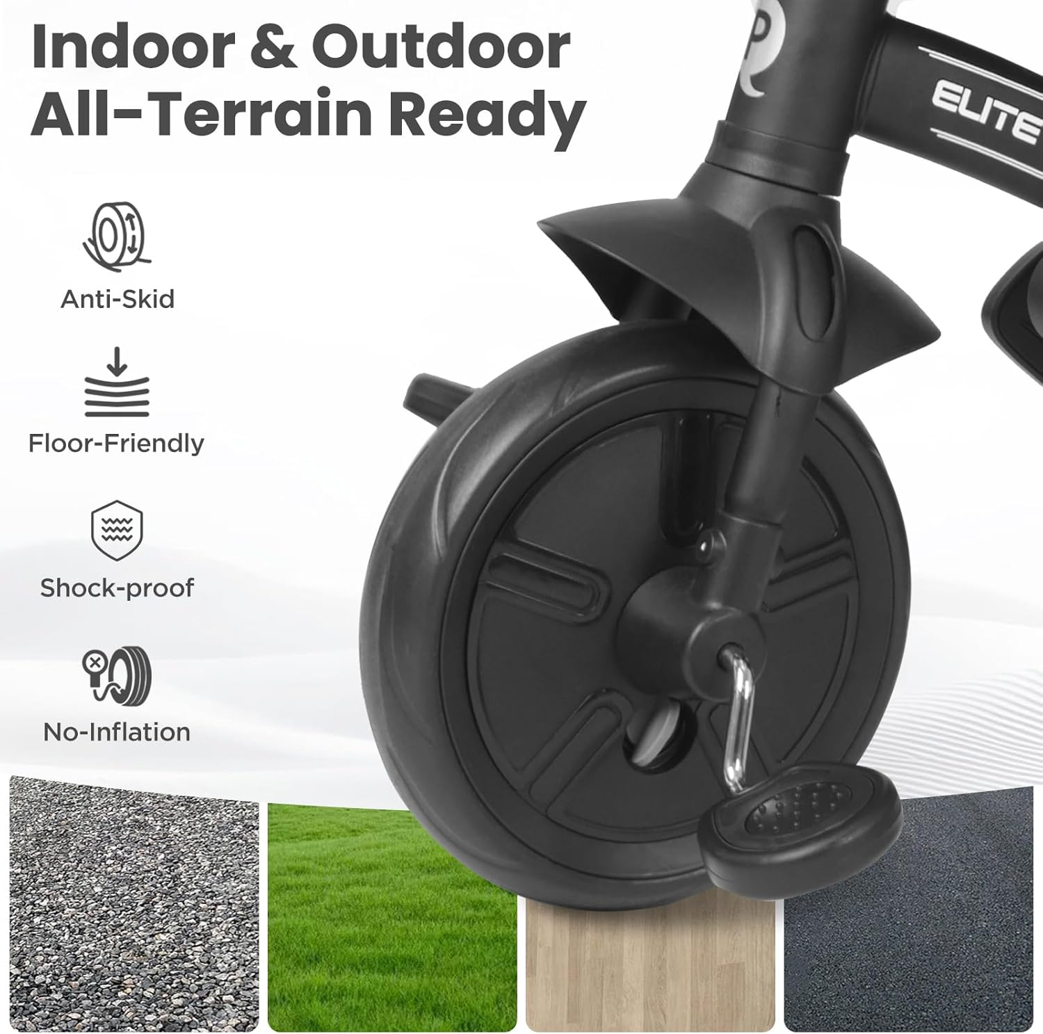 6 in 1 Baby Tricycle Ages 10 Months - 6 Years, Toddler Tricycle Stroller with Adjustable Parent Handle,Safety Harness & Wheel Brakes,Removable Canopy, Kids Trike Bike Gifts for Boys & Girls image number 2