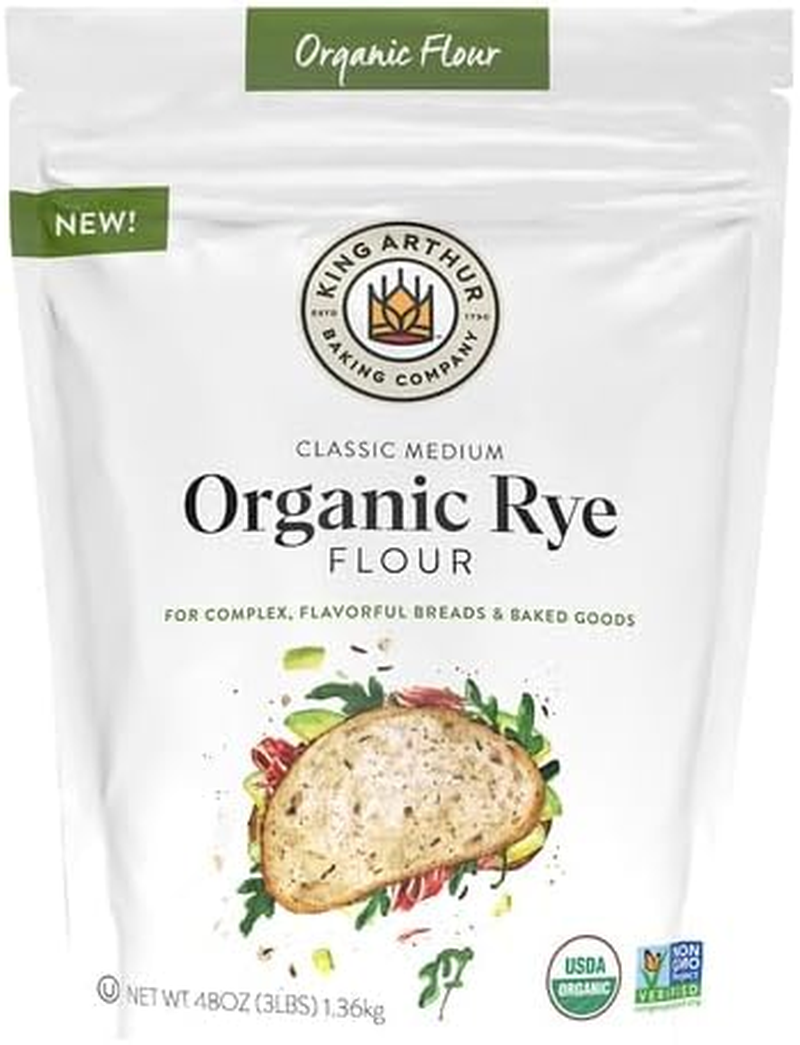 King Arthur Flour Organic Medium Rye Flour for Complex Flavorful Breads & Baked Goods, 100% Organic Non-Gmo Project Verified, 3 Pounds (Pack of 1) image number 2