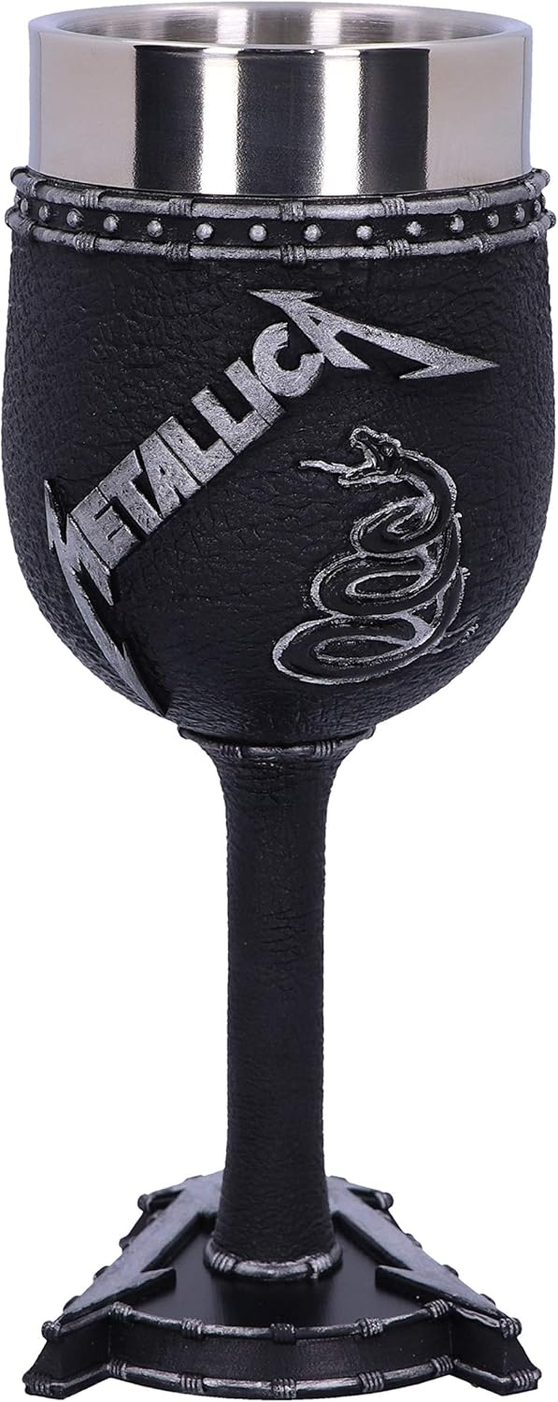 Metallica Nemesis Now B5222R0 Officially Licensed Black Album Goblet Wine Glass, 18Cm image number 2