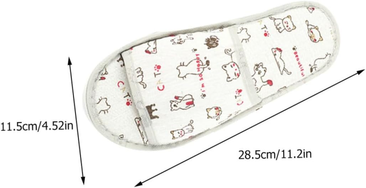 FOMIYES 4Pairs Winter Non-Slip Slippers Disposable Spa Hotel Shoes Indoor Fluffy Bath Slippers image number 1